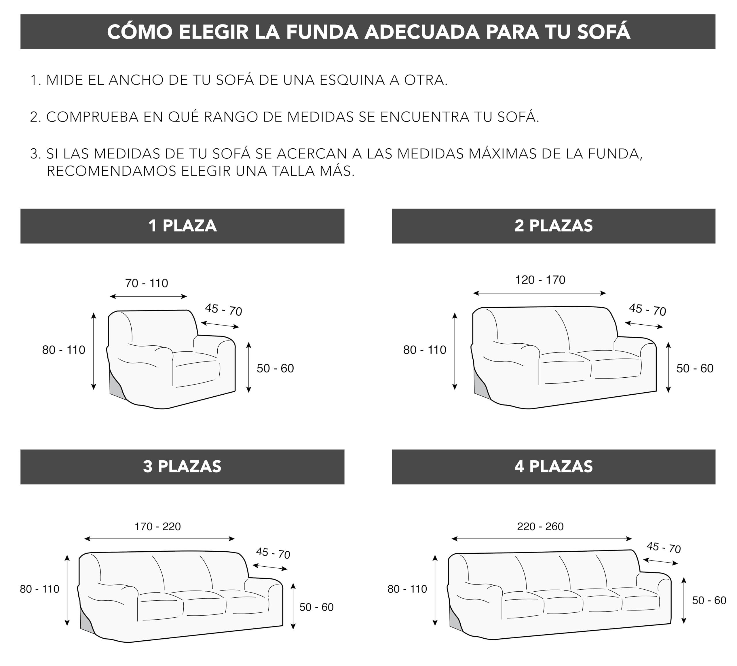 Martina Home Copridivano elastico Tunez, tessuto, avorio, 3 posti (da 170 a 220 cm)