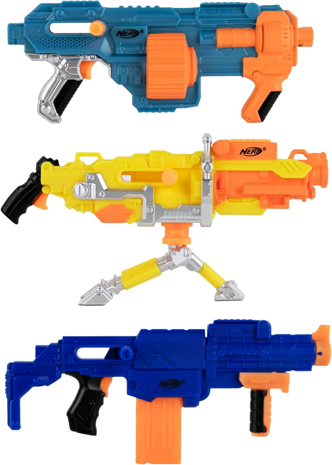 World's Smallest Nerf N-Strike Elite 2.0 Blasters Series 2 Bundle Set of 3