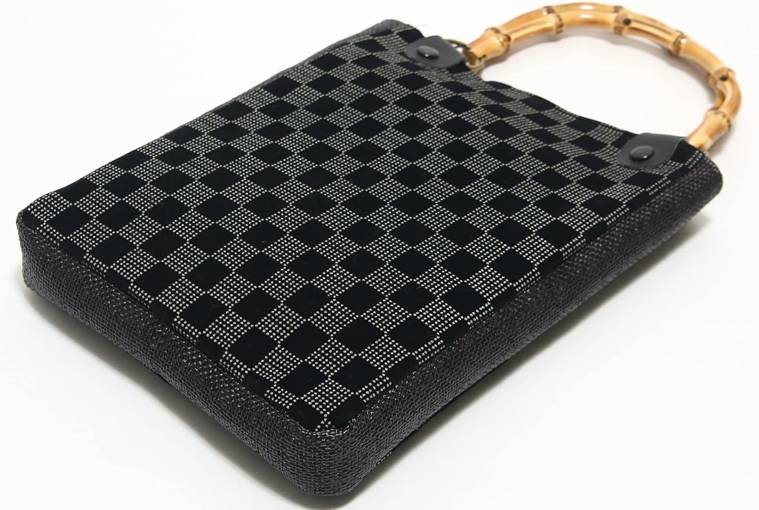 [ハセガワ] 信玄袋 竹 持ち手付 印伝調 メンズ 日本製