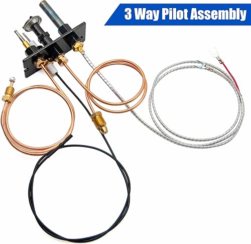 Miniatura 6 de El ensamblaje piloto de propano y gas natural reemplaza 10002265 10002264, reemplazo piloto de 3 vías LP NG para Majestic, Temco, Vermont Castings