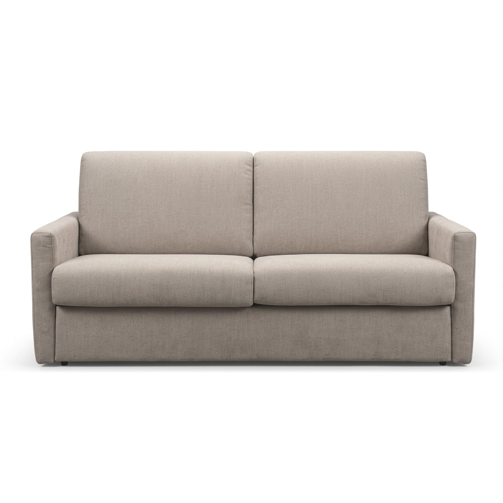 POLTRONE ITALIA Divano Letto Trasformabile 3 Posti Jazz Materasso matrimoniale H13 cm 140x195 Sfoderabile tessuto antimacchia Beige Made in Italy