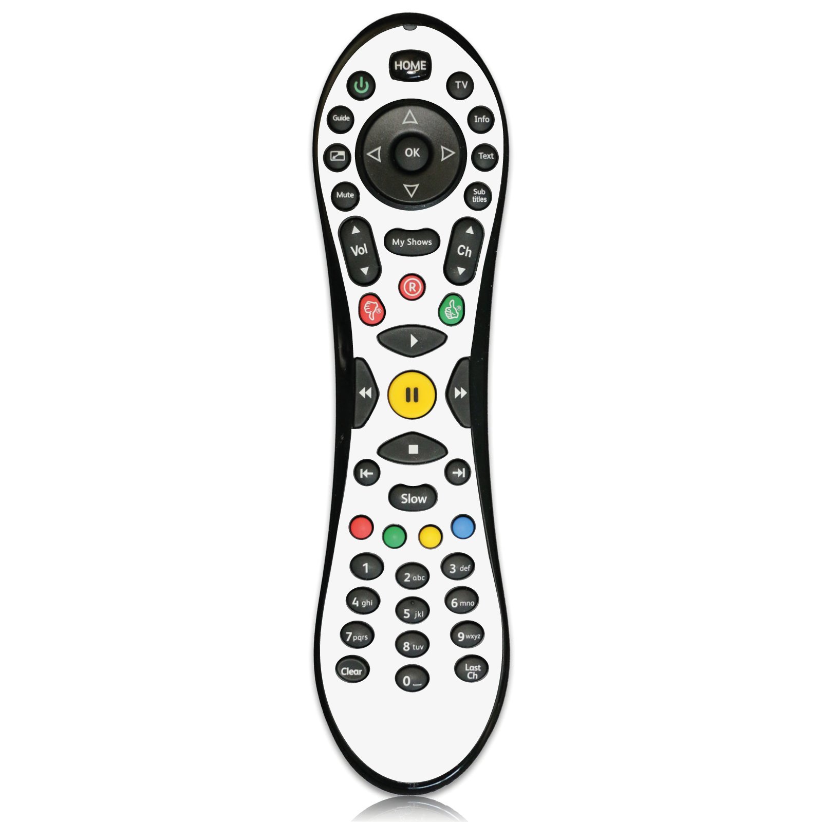 Stika.co White Plain Coloured Vinyl Skin Sticker For Virgin Media Tivo Tv Remote Control (White) - Sticker Only