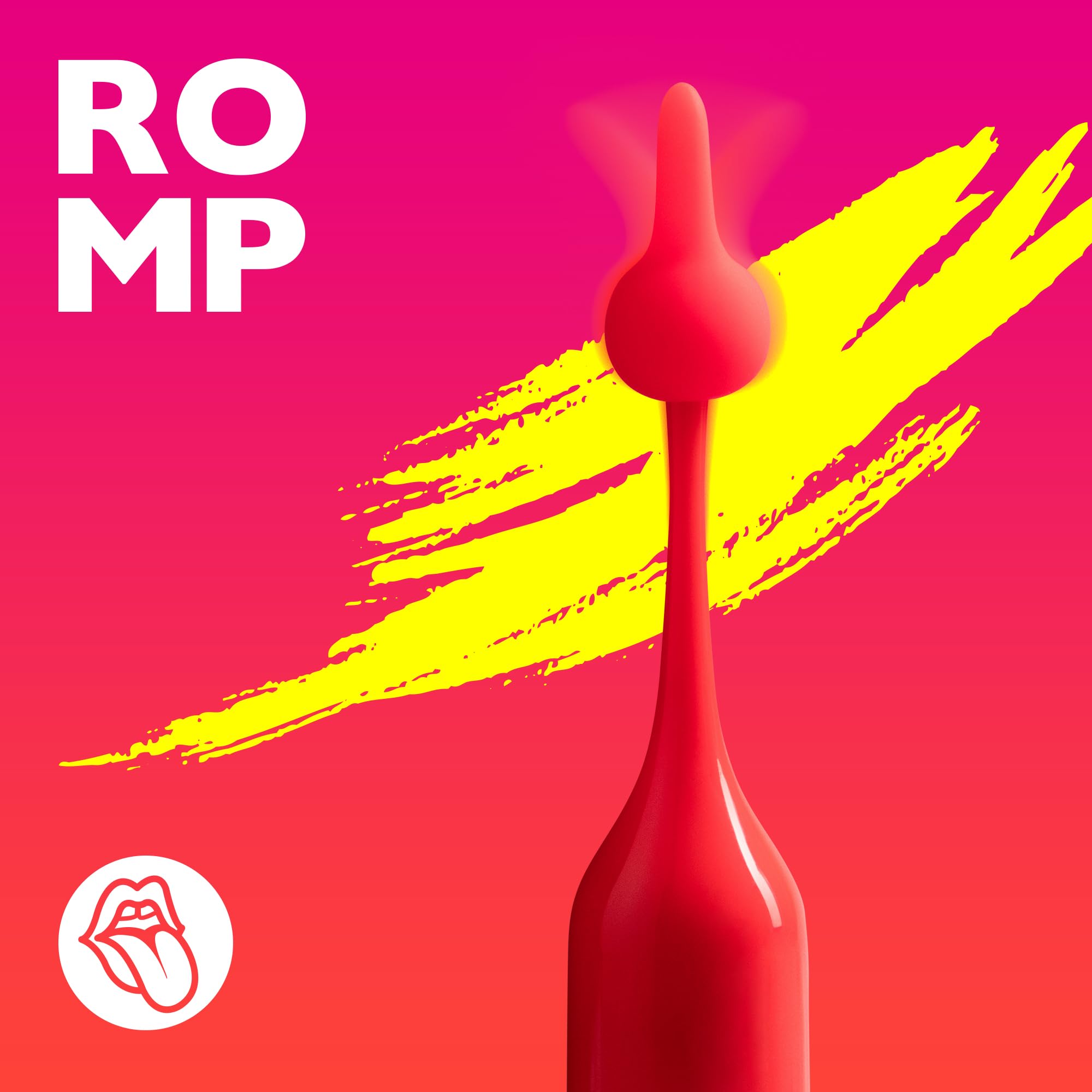 ROMP Pop Vibratore ad Alta Frequenza | Stimolatore Clitorideo | Per Donne con 3 Modelli di Vibrazione | Giocattolo Sessuale Portatile per Adulti | Ricaricabile e Impermeabile | Rosso