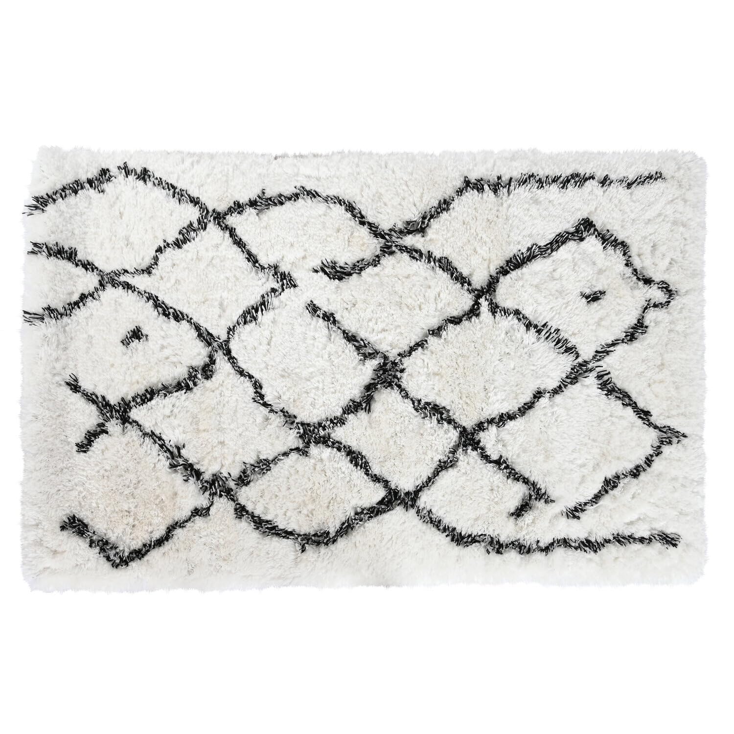 Tapis polyester 1500 gsm haut de gamme épaisseur 5cm géométrique losange