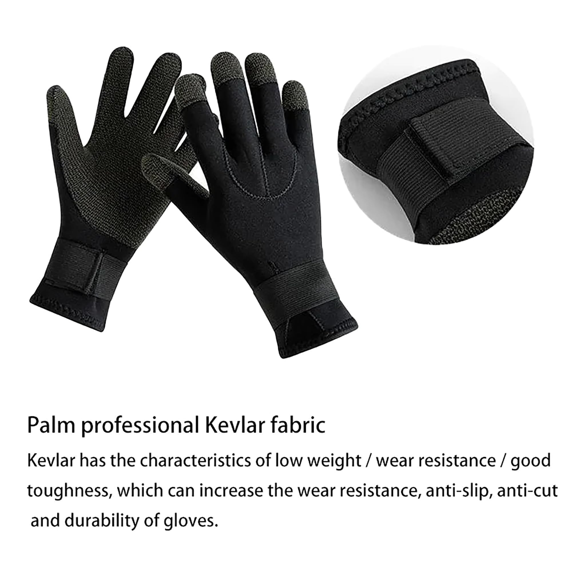 clhjinruoliu S,3MM Diving Gloves Scratch Resistant Keep Warm Gloves Wearable Scuba Dive Fishing Swimming Gloves Professional Equipment