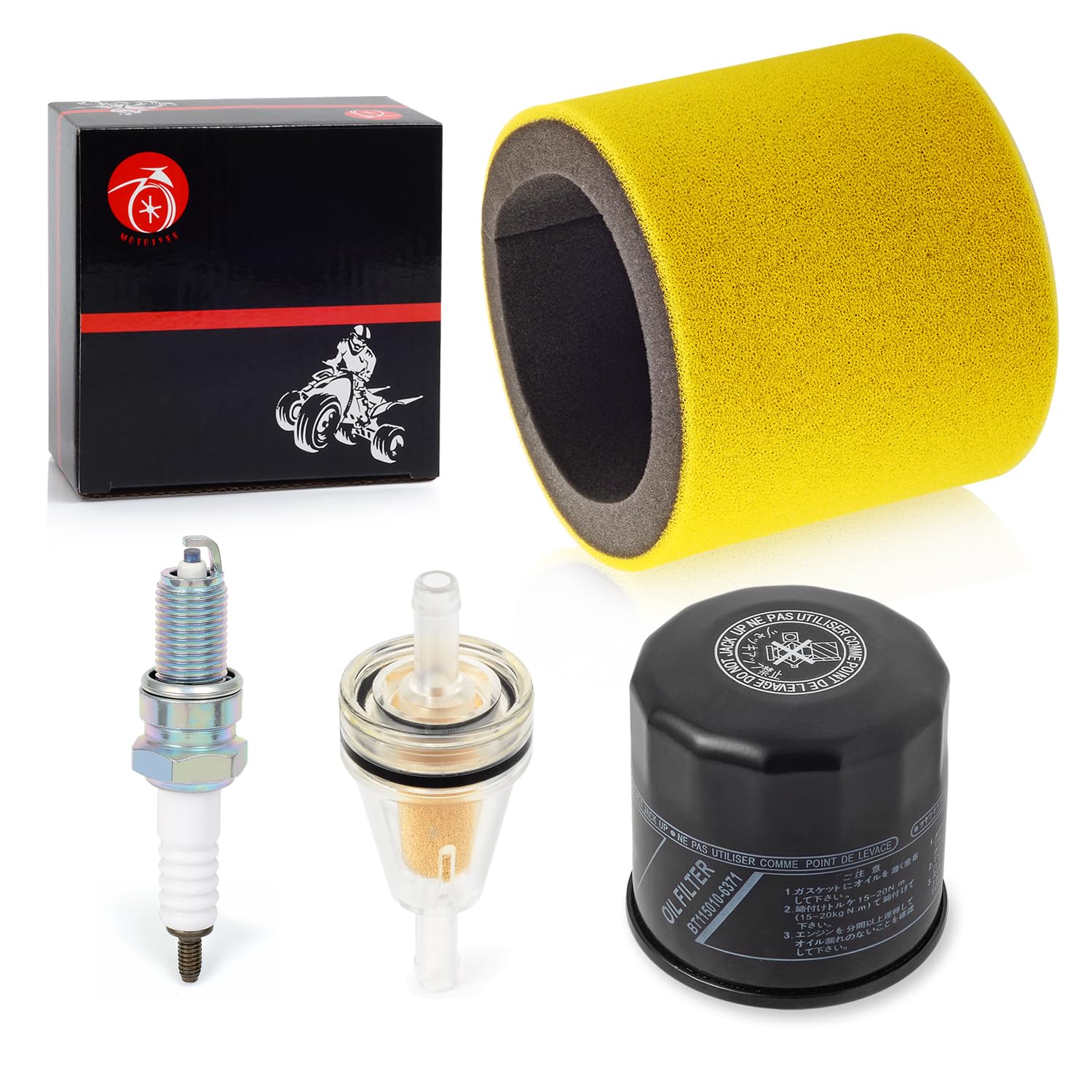 MOTO1988MOTO1988 Air Filter Foam Oil Filter Spark Plug For Kawasaki Prairie 300 400 KVF300 KVF400 2x4 4x4 1998-2002