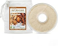Vista 1 de Paquete de 3 bolsas de leche de nueces, bolsas reutilizables de nailon para coladores de alimentos de 180 micras, bolsas de filtro de leche