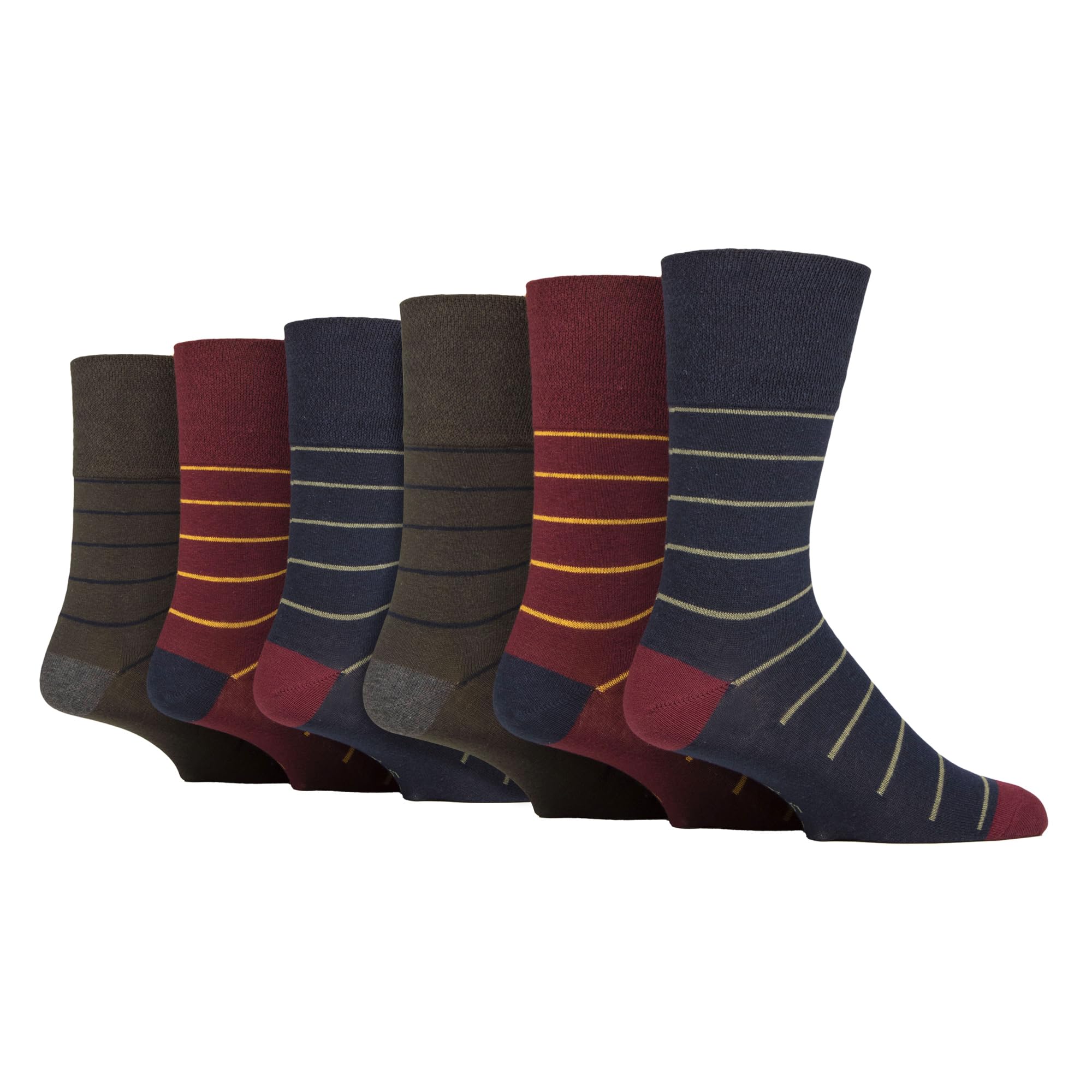 Gentle Grip Unisex Somrj640 6 Pairs Mens Honey Comb Top Socks