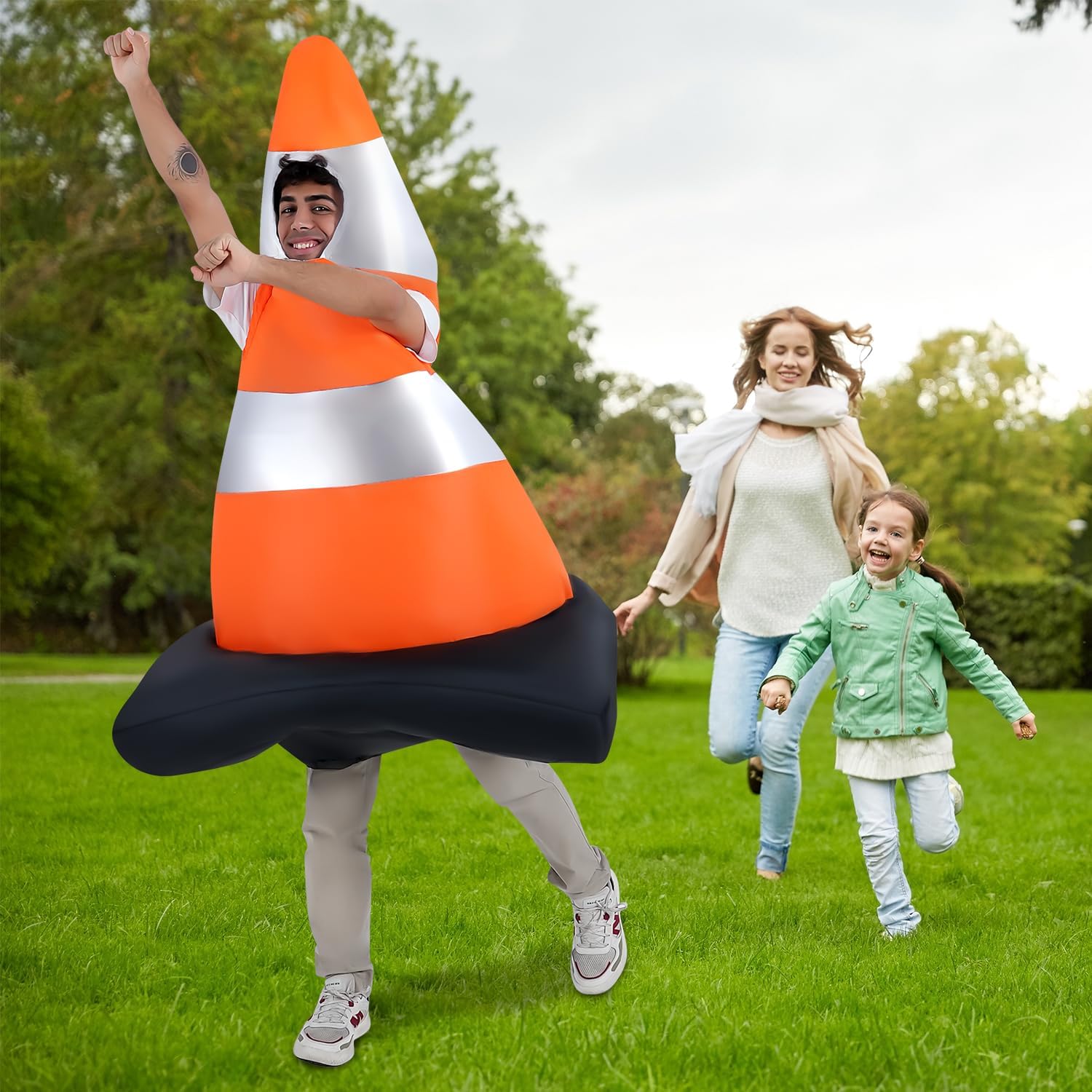 Inflatable Costume For Adults, Inflatable Traffic Cone Costume Funny Blow Up Animal Suit for Halloween - Men and Women - Image 3