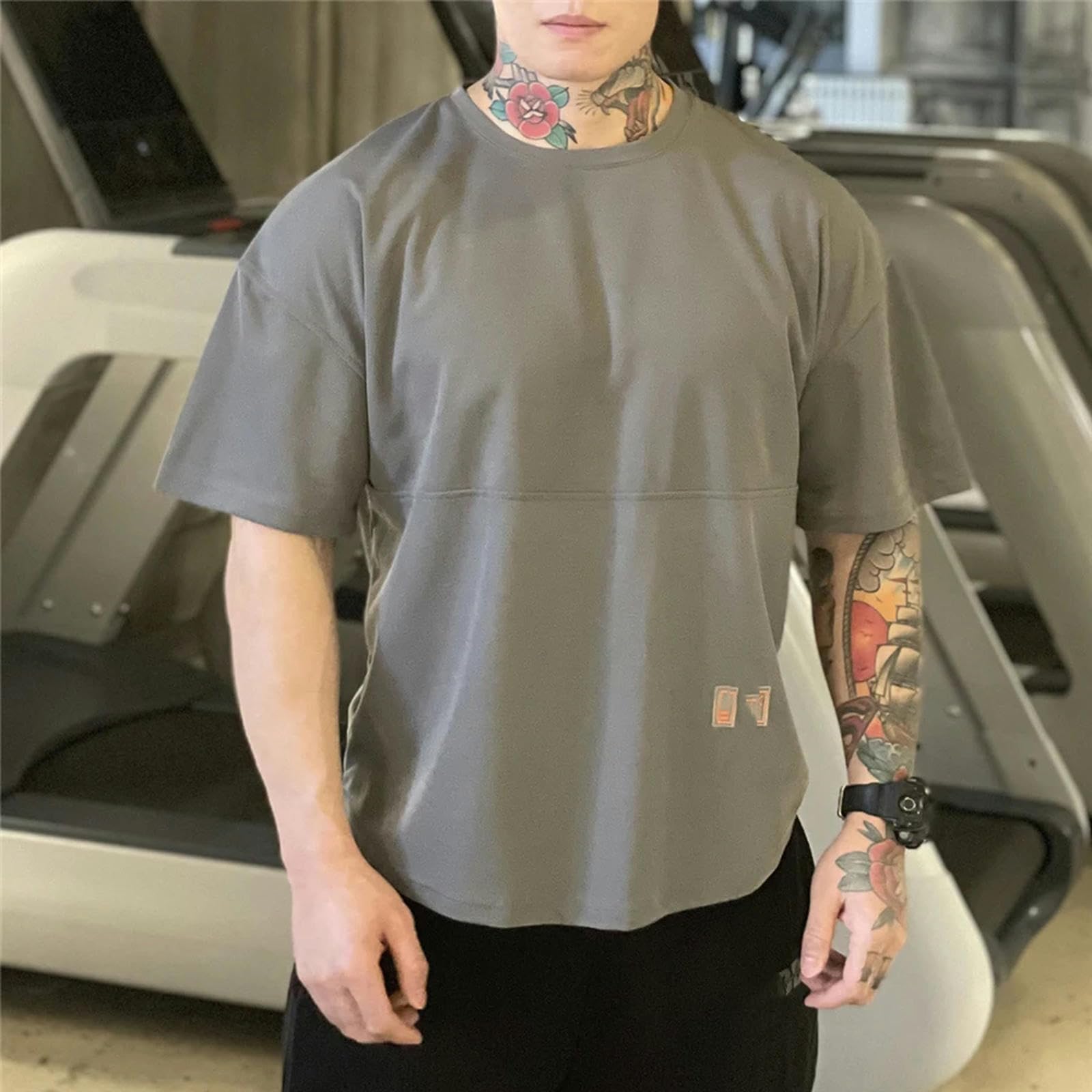 Męskie koszulki męskie mięśnie koszulka kulturystyka fitness męskie topy bawełniane podkoszulki plus duży rozmiar koszulka bawełniana siatka luźny krótki rękaw