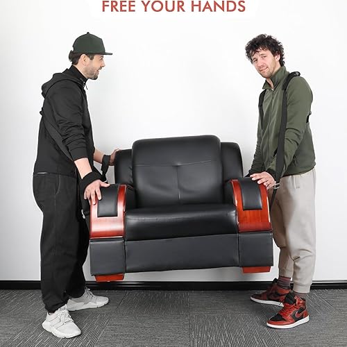 Miniatura 4 de Correas móviles, sistema de elevación y movimiento para 2 personas, correas móviles para electrodomésticos o muebles para levantar, correas de