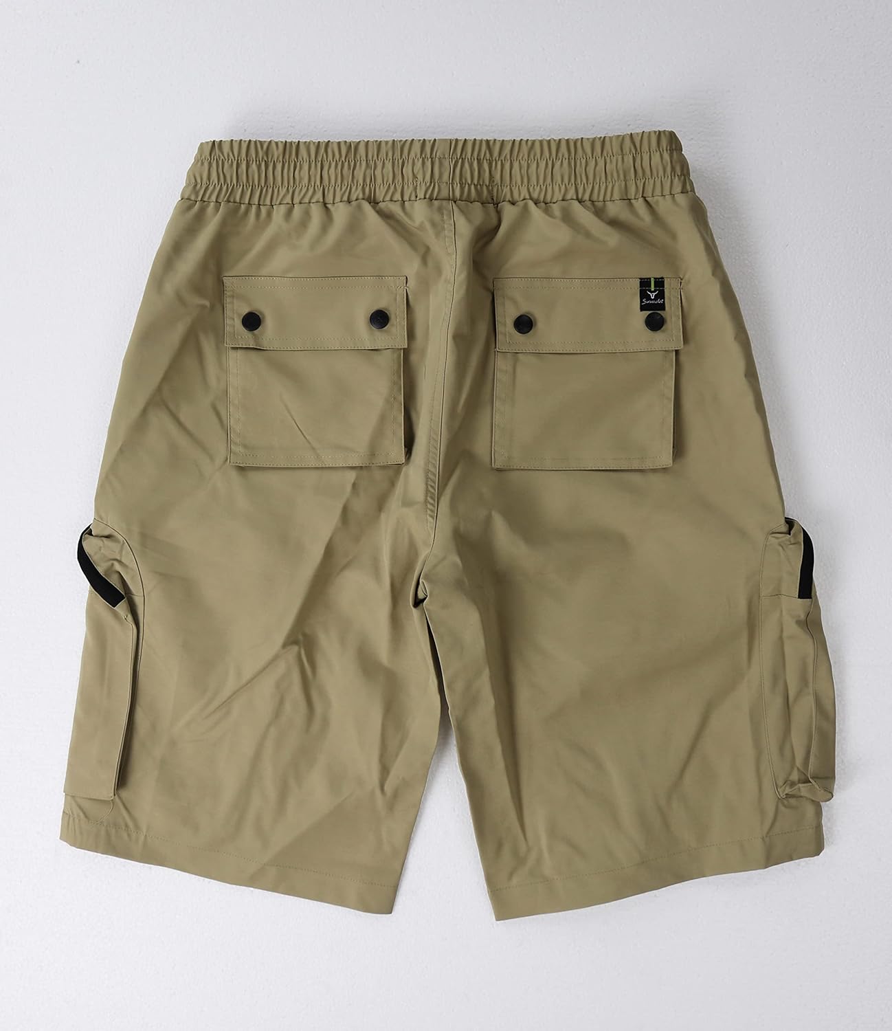 SCREENSHOT Mens Premium Multifunctional Utility Nylon Cargo Shorts - Crisp Shell Fabric 3D Pockets Hiking Tapered Bottoms - Image 5