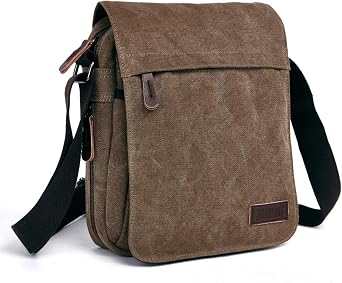 Small retro canvas messenger mens crossbody bag and shoulder bag
