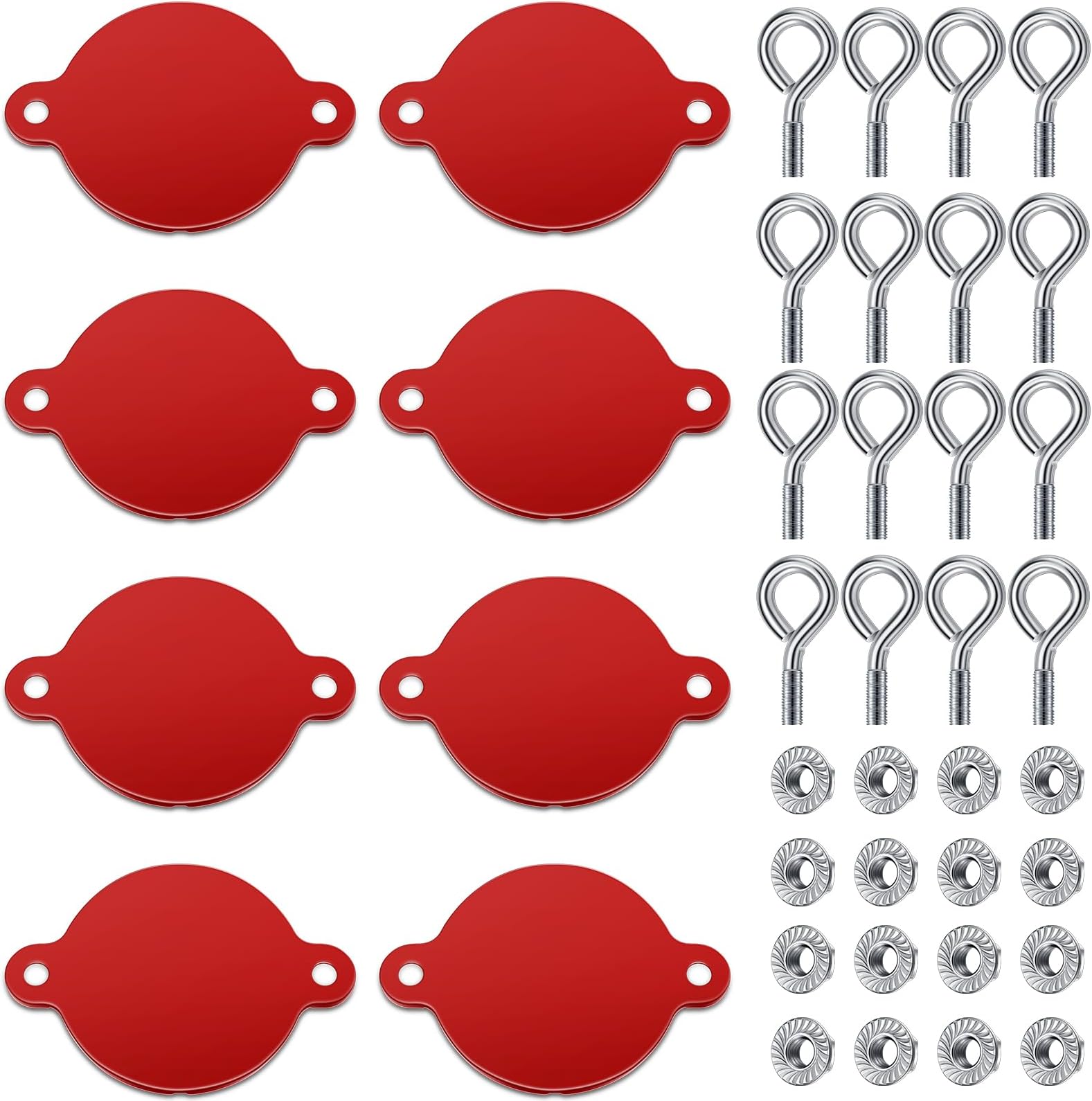 Xuhal Fire Department Connection Caps Red Fire Sprinkler Covers with Screws Aluminum FDC Connection Fire Sprinkler Stop Valve Fire Hose Fitting Fire Sprinkler Head for Fire Hydrant Accessory (8 Pcs)