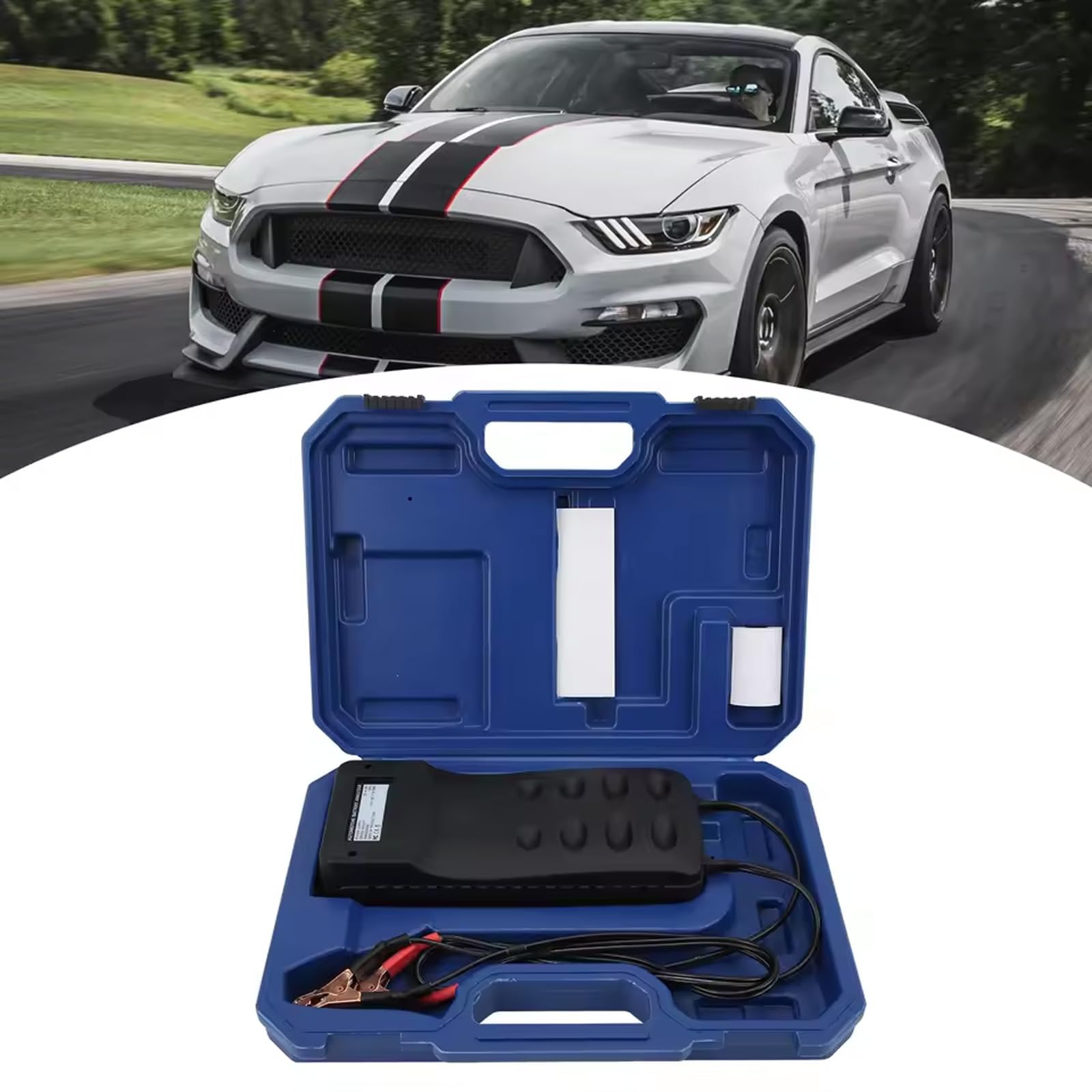Comprobador de batería de coche a prueba de golpes, análisis de 5 segundos para coches de 12 V/24 V, motocicletas con capacidad y medición, equipo de diagnóstico para talleres de automóviles