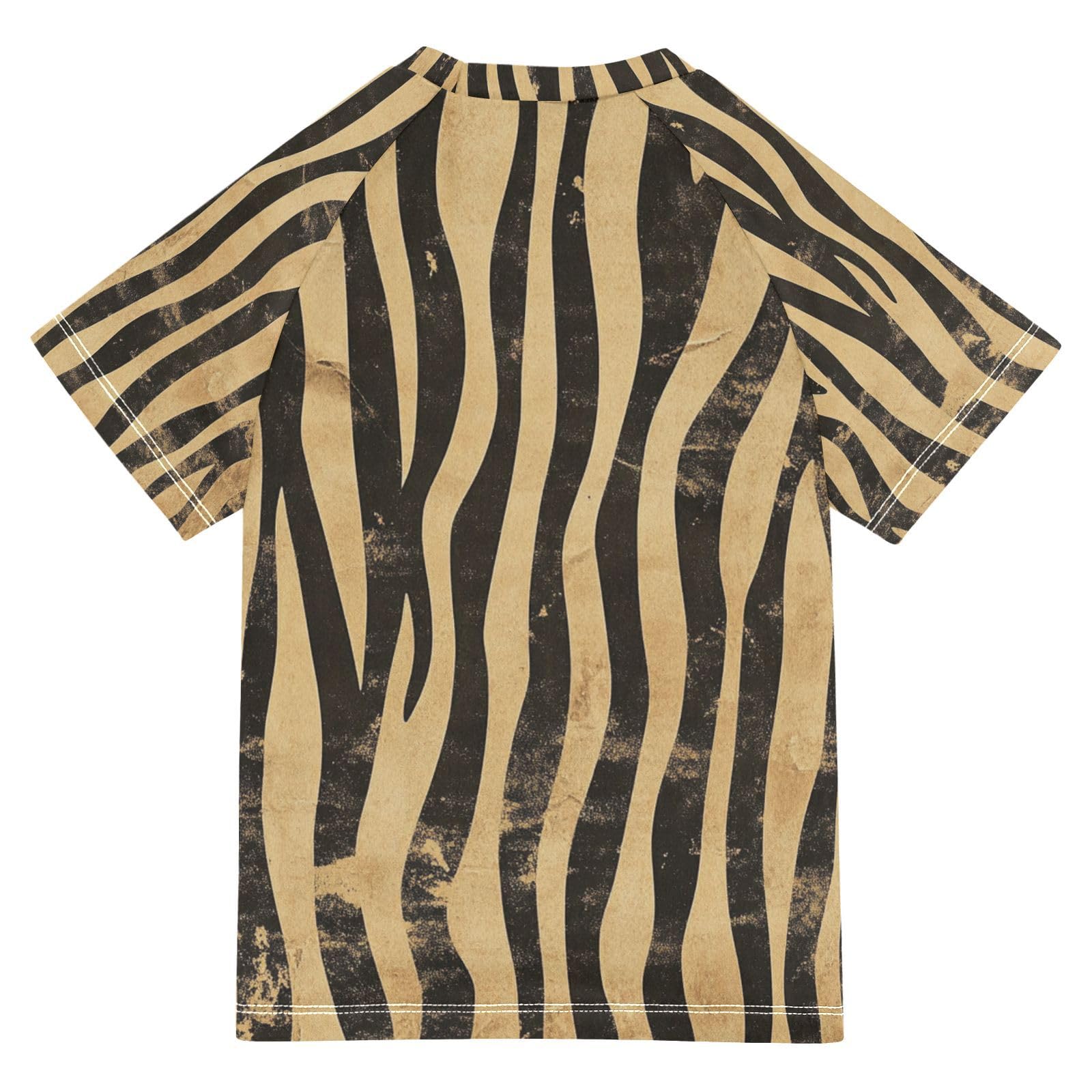 Bathing Suit Kids Short Sleeve Girls Swimsuit 3T Boho Vintage Simplified Stripes Vintage