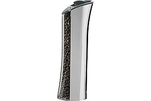 Trudeau Salt and Pepper Mill, Plus Pepper Chrome Graviti Mill, 8", Silver (07117021)