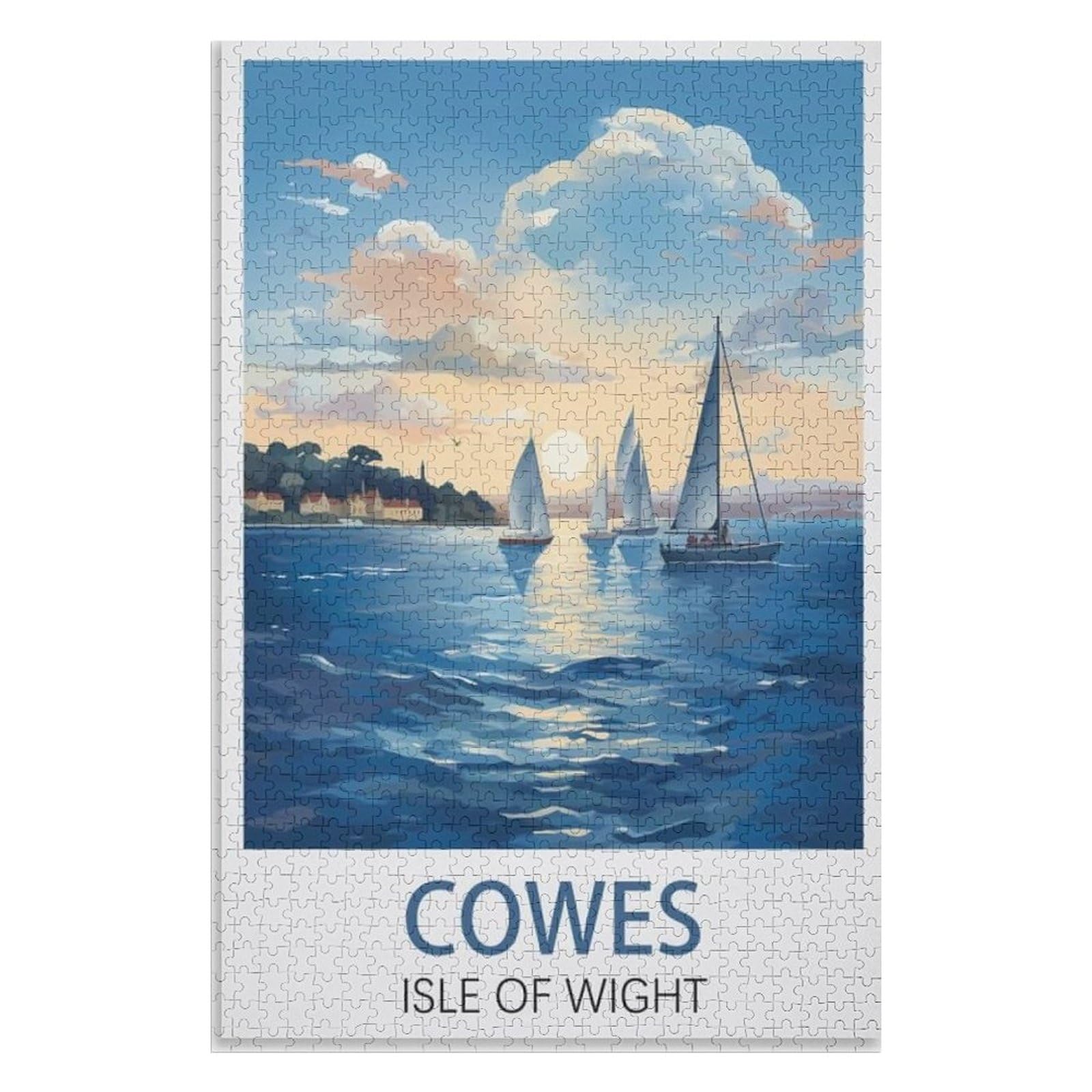 puzzles for adults, family puzzle game birthday gifts, Cowes Isle of Wight，Adults 1000 Piece Jigsaw Puzzle- Christmas，38x26，paper puzzle，AA-794