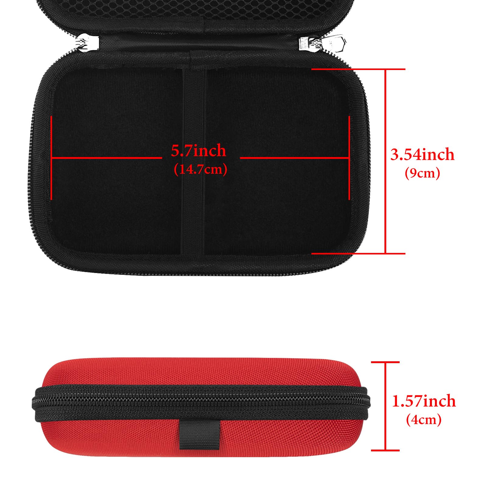 Linkidea Funda para Consola de Videojuegos portátil, Estuche Protector de Viaje Retro para Mini Juegos, Bolsa de Almacenamiento para Cable de Carga, Tapones, baterías y Accesorios (Rojo)
