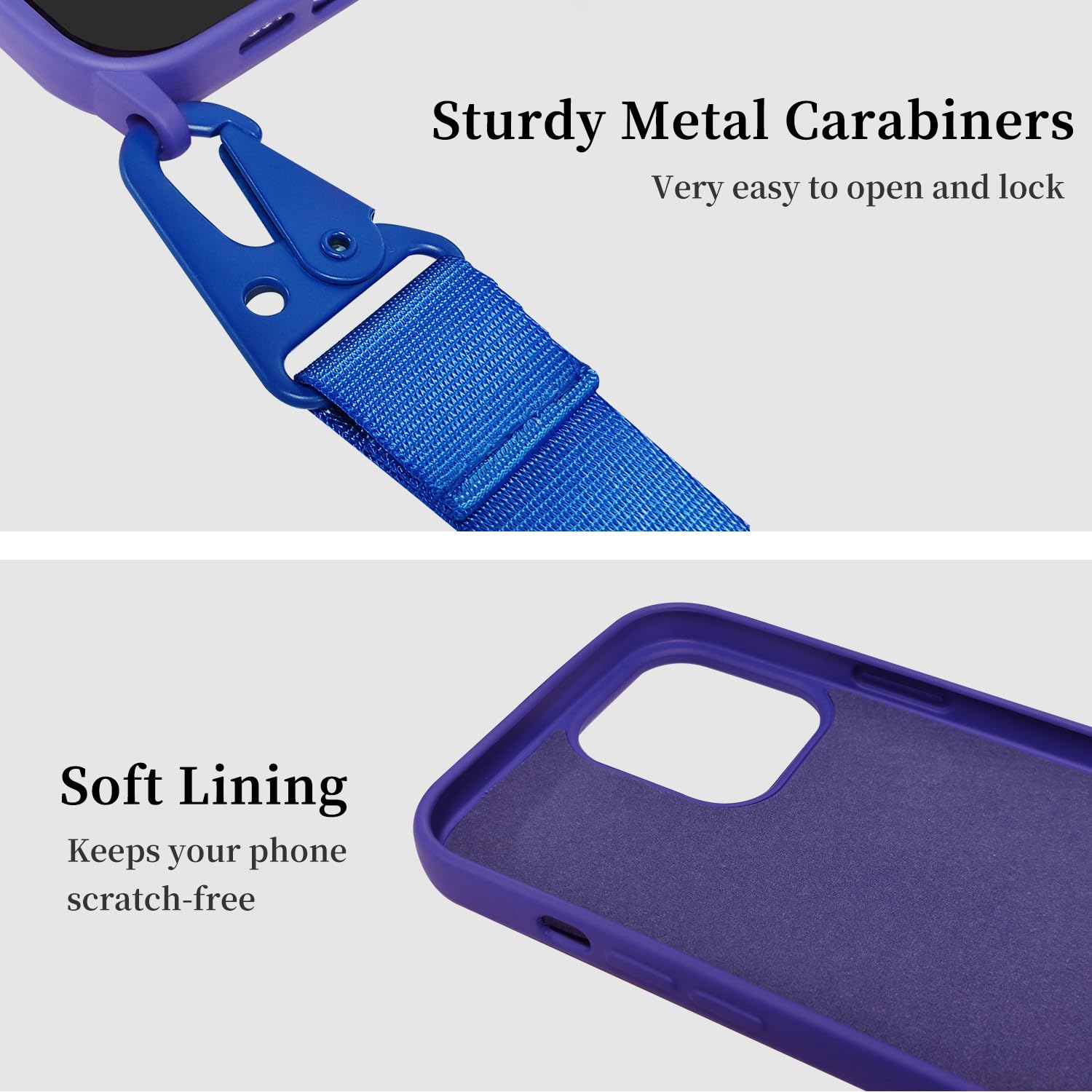 Custodia Per IPhone 7 Plus/8 Plus Con Tracolla In Nylon E Cordino - Silicone Morbido, Verde Fluorescente - 5