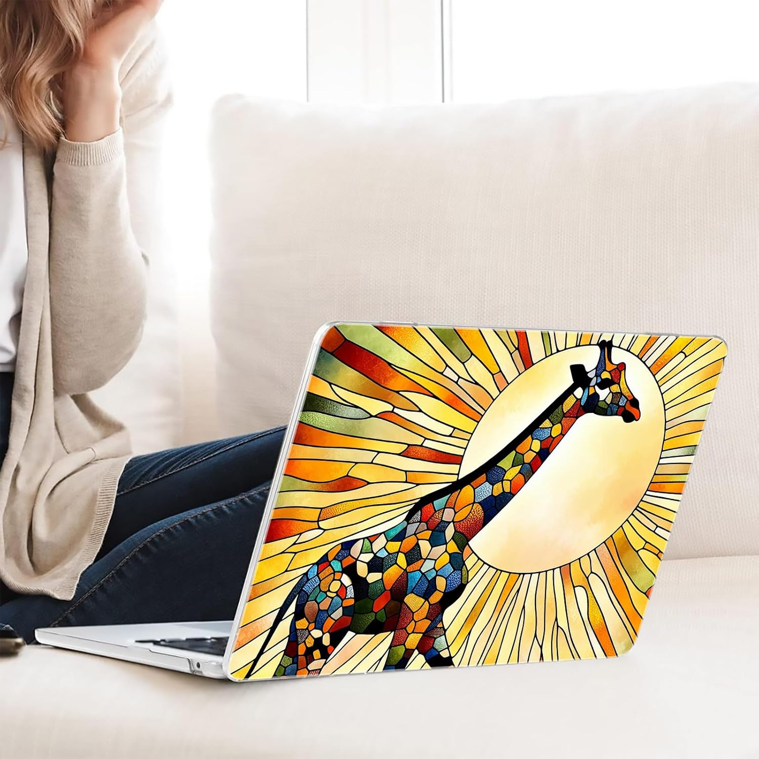 Compatible with MacBook Neo 13-inch, Hard Shell Case with Keyboard Cover and Screen Protector (A3404 A18 Pro chip, 2026 Release) - Giraffes MC23237