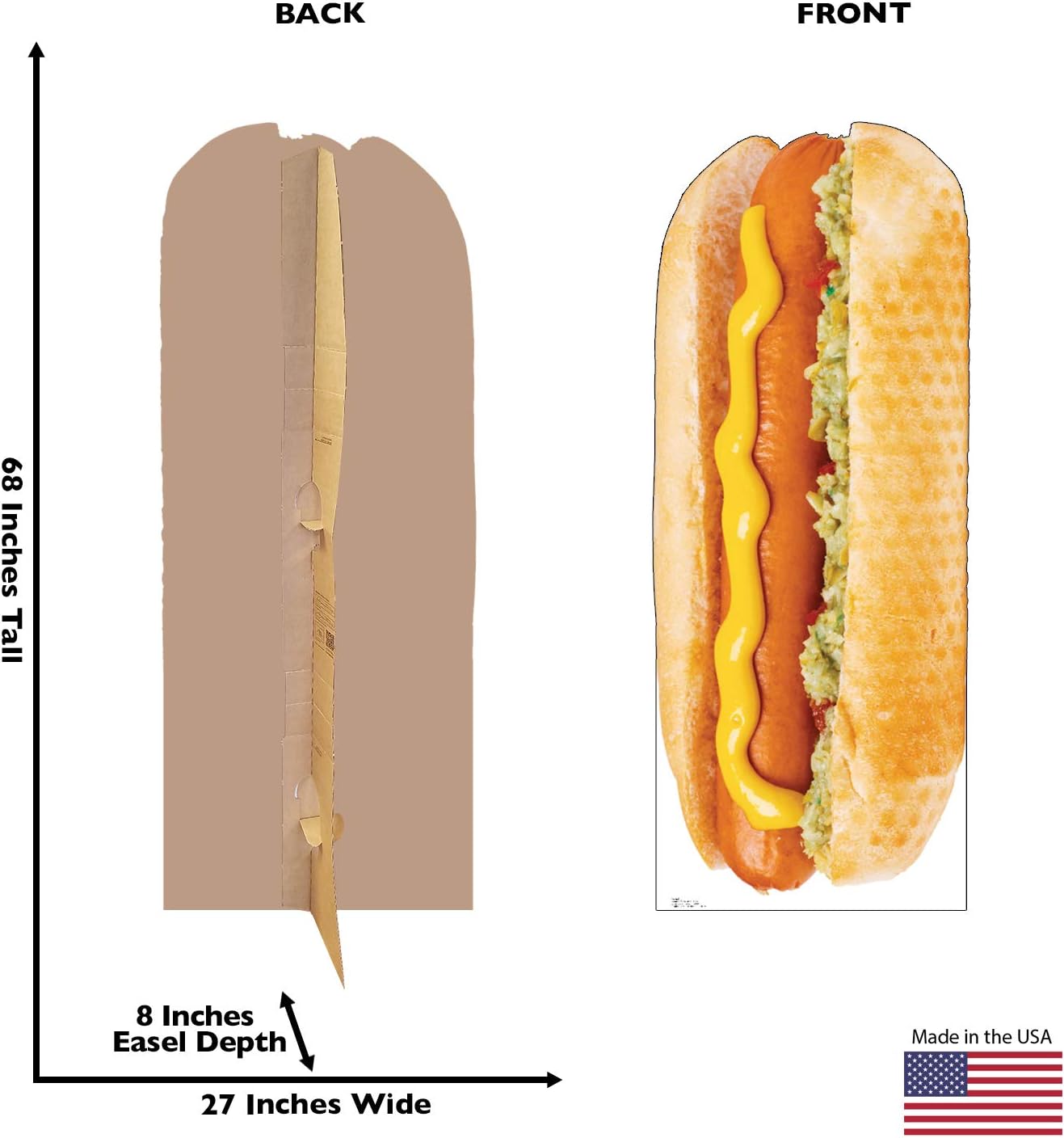 Cardboard People Hot Dog Life Size Cardboard Cutout Standup