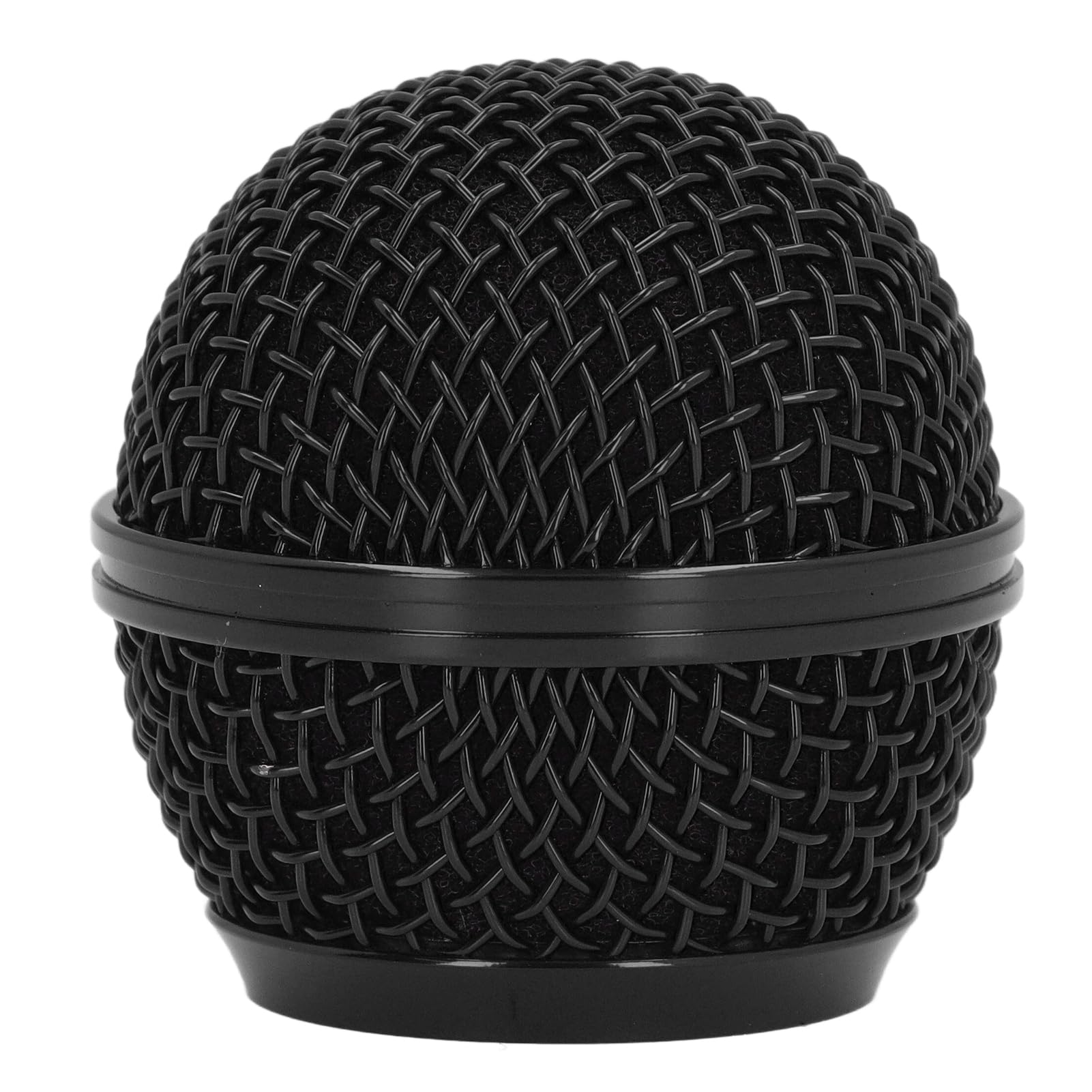 Sostituzione della Testa della Griglia del Microfono a Rete per SM58S BETA58A UT2 PGX24 SLX4 Protezione Antivento in Schiuma di Acciaio Protettiva (BLACK)