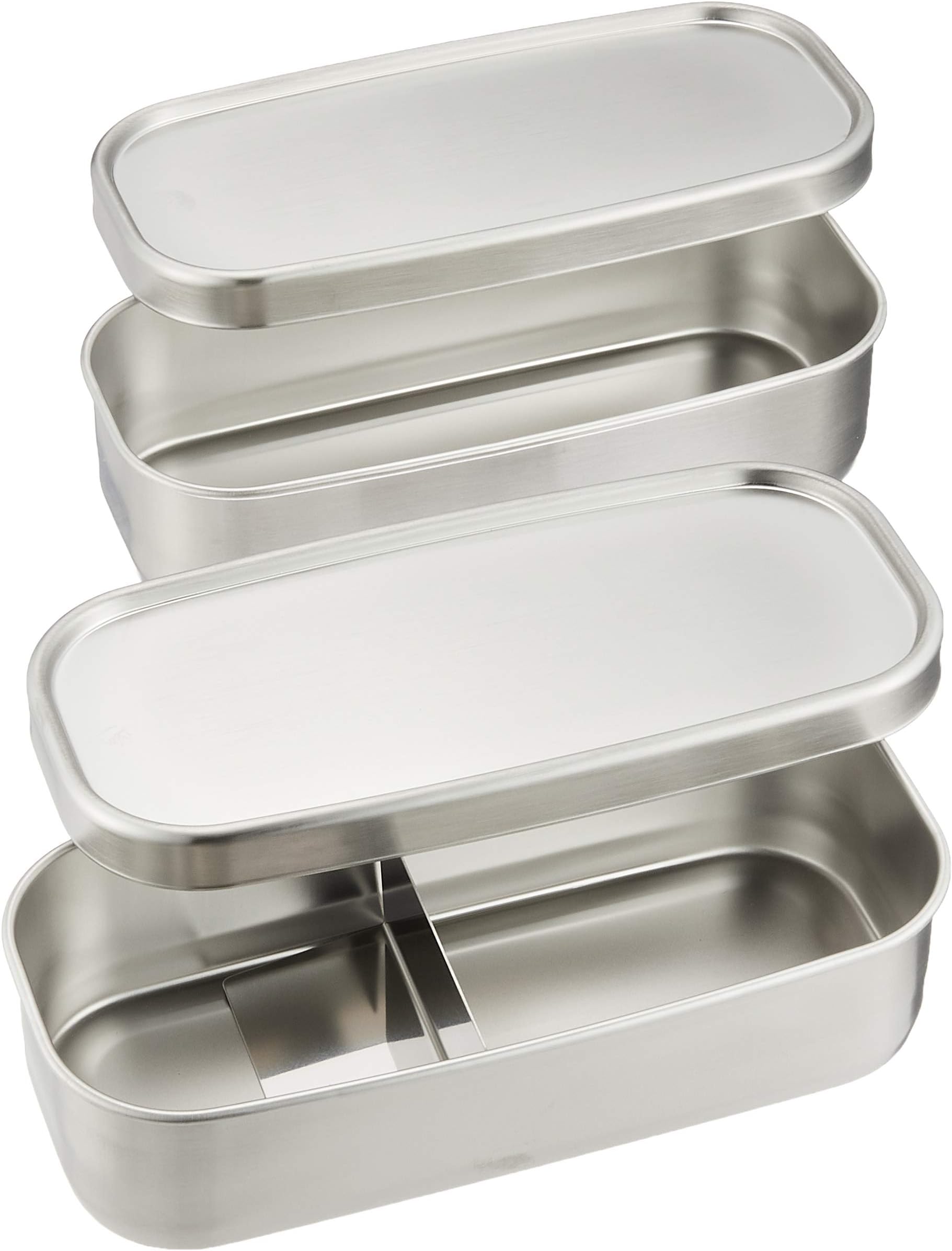 Aizawa Long Square Shape Lunch Box Double