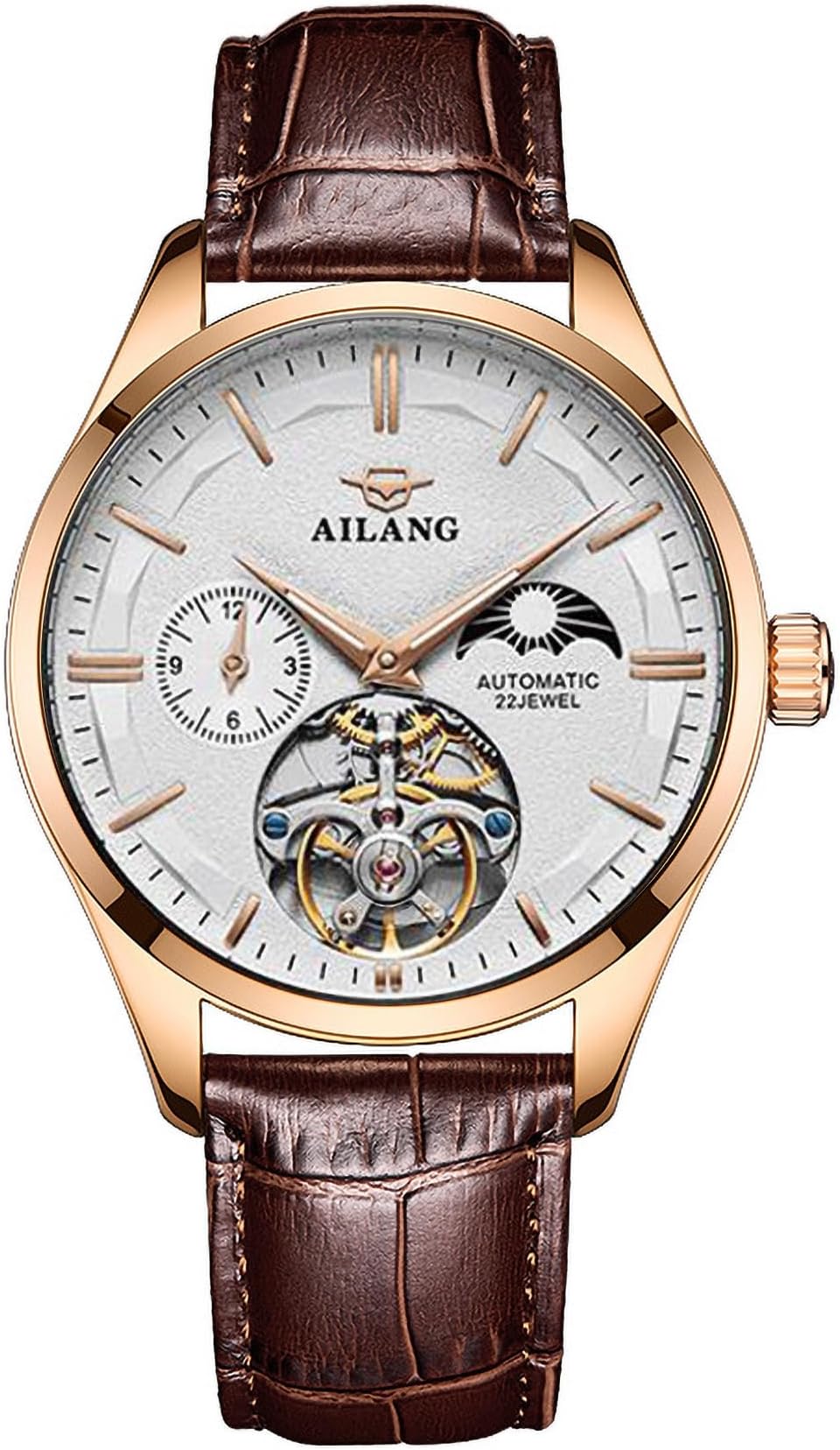 TEINTOP Men's Watch Automatic Mechanical Skeleton Ailang Watches