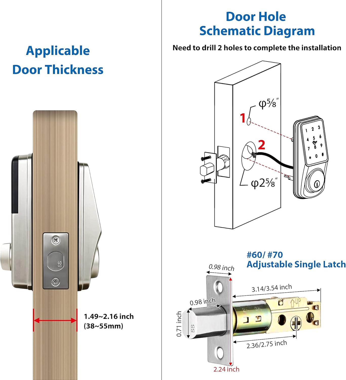 Onе-Dау Sаlе: Uр tо 50% оƒƒ YRHAND Smart Lock Keyless Entry Deadbolt Door Locks,Digital Electronic Bluetooth Deadbolt Door Lock with Keypad,APP,Code,IC Card,Wristband and Key for Home Hotel Office Apartment Smart Door Lock 🔥 YRHAND Smart Lock Keyless Entry Deadbolt Door Locks,Digital Electronic Bluetooth Deadbolt Door Lock with Keypad,APP,Code,IC Card,Wristband and Key for Home Hotel Office Apartment Smart Door Lock