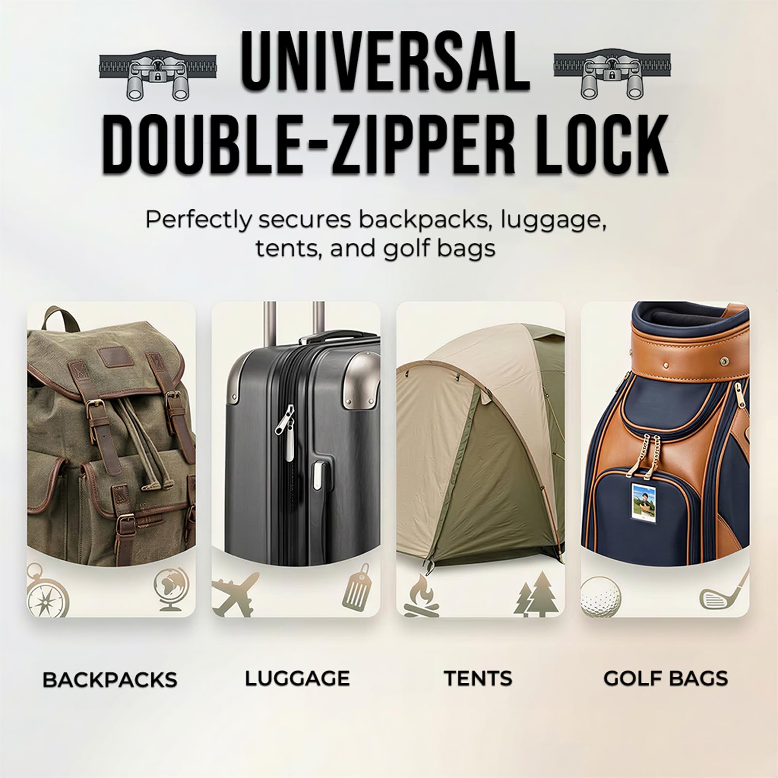 Search Alert TSA-zugelassenes Reise-Kombinations-Gepäck-Kabelschlösser für Koffer, Turnhalle, Werkzeugkasten, Rucksack, 1, 2, 4, 6 und 10 Stück, Schwarz, 10er-Pack, Einheitsgröße