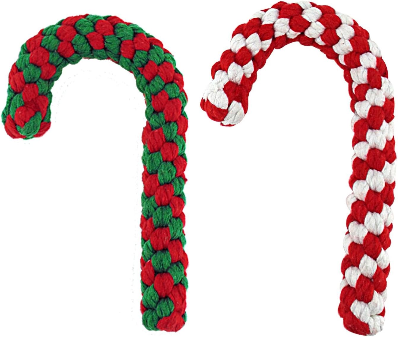 Candy Cane Rope Toy,Puppy Chew Dog Toys Interactive and Cotton Rope Toys and Christmas Decoration, Puppy Pet Play Chew and Training Toy for Medium&Large Dog Pet Teeth Cleaning