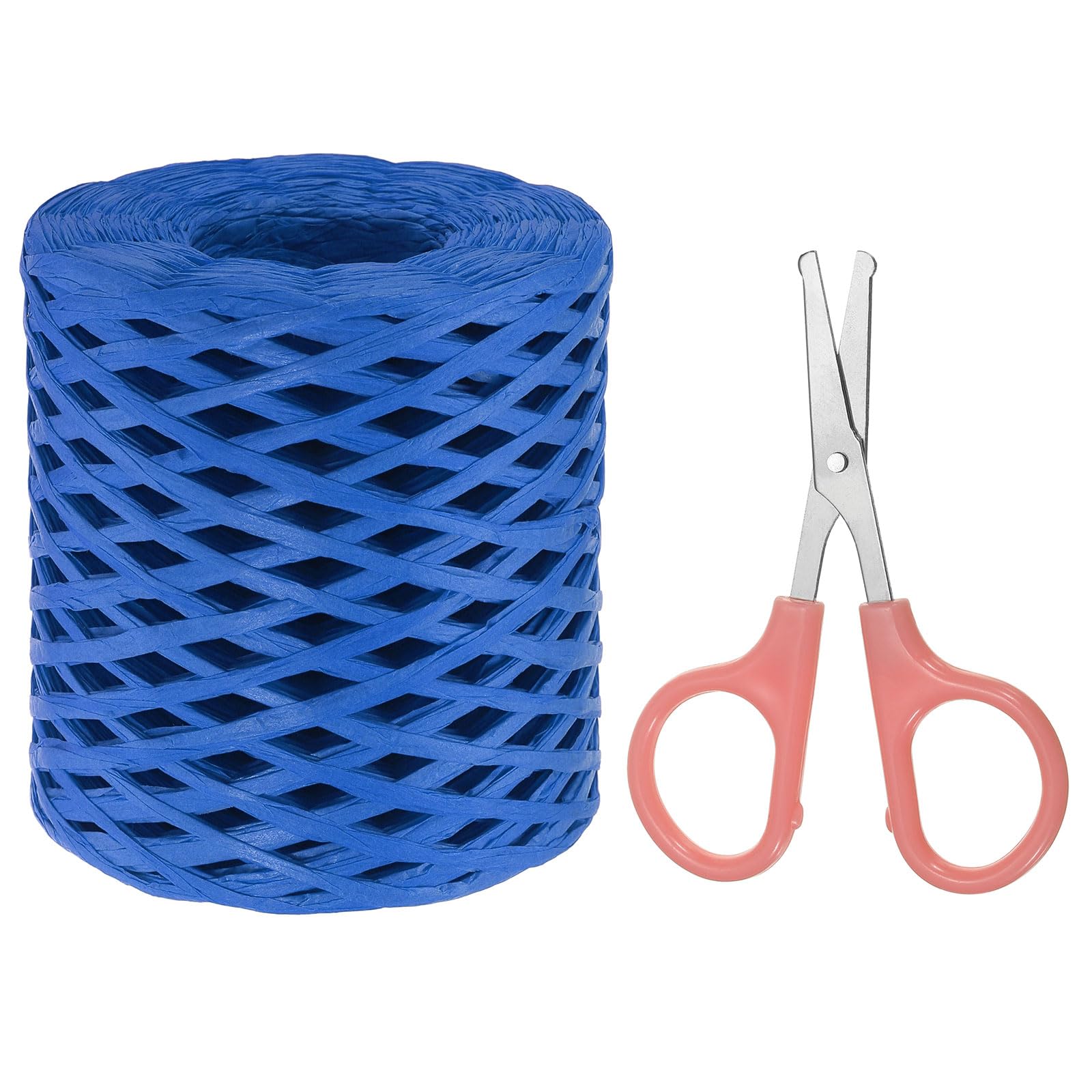 PATIKIL Raffia Paper Craft Ribbon Assortment Kit, Natural Raffia String with Scissor for Gifts Flower Bouquets, Decoration