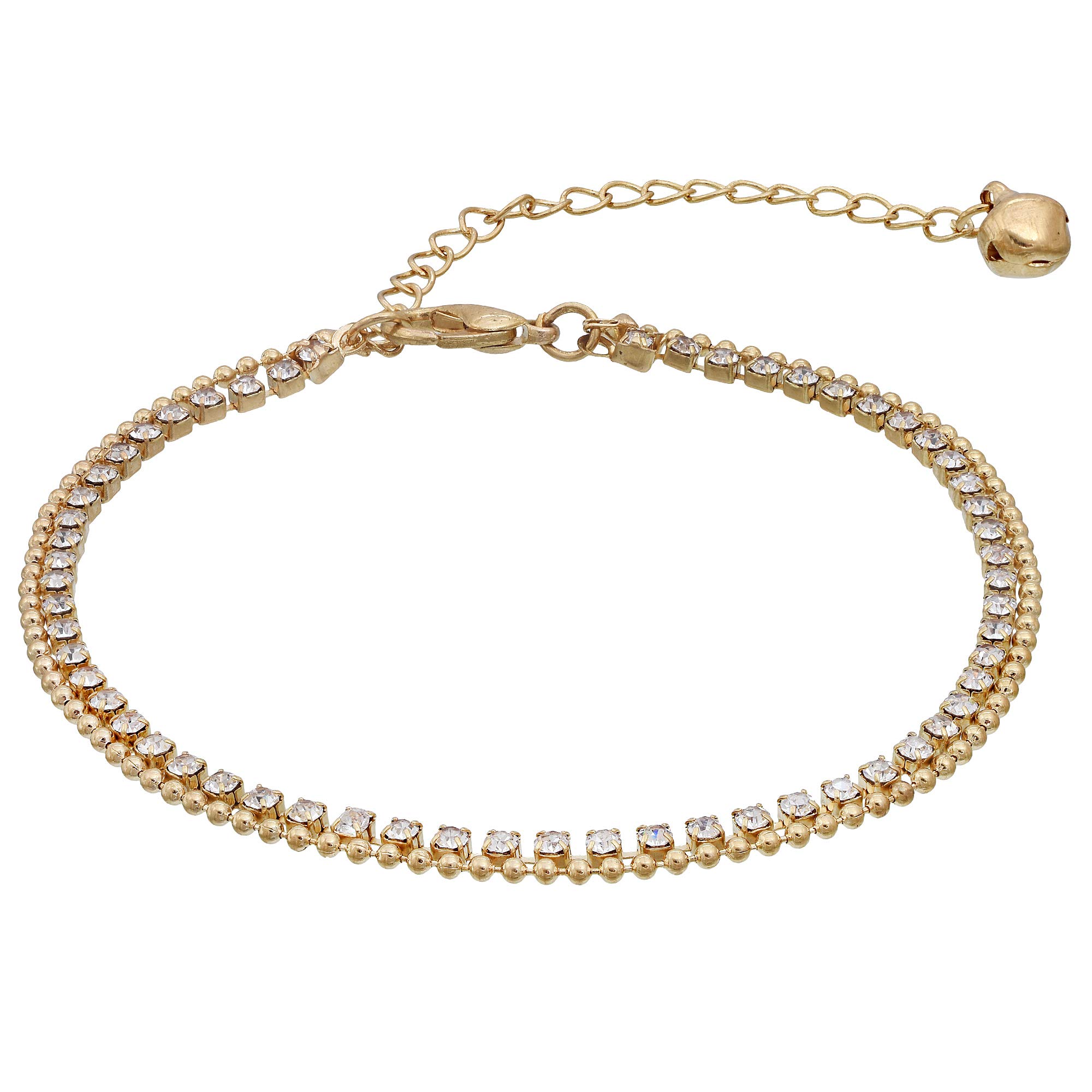 Memoir Gold plated CZ two strand Stylish Fashion bracelet women (B07SC3B5H3) Amazon Price History, Amazon Price Tracker