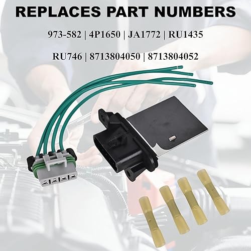 Miniatura 3 de Kit de resistencias de motor de ventilador HVAC compatible con vehículos Toyota Tacoma 2005-2017, la resistencia del soplador de A/C reemplaza