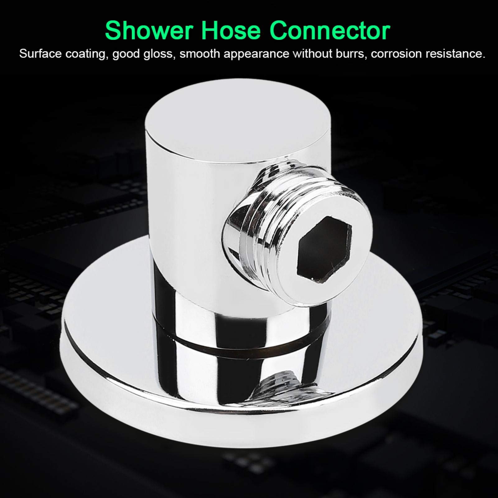 Shower Connector-Household Copper Wall-Mounted Shower Hose Connector Wall Elbow Bathroom Accessories G1/2in - Image 4