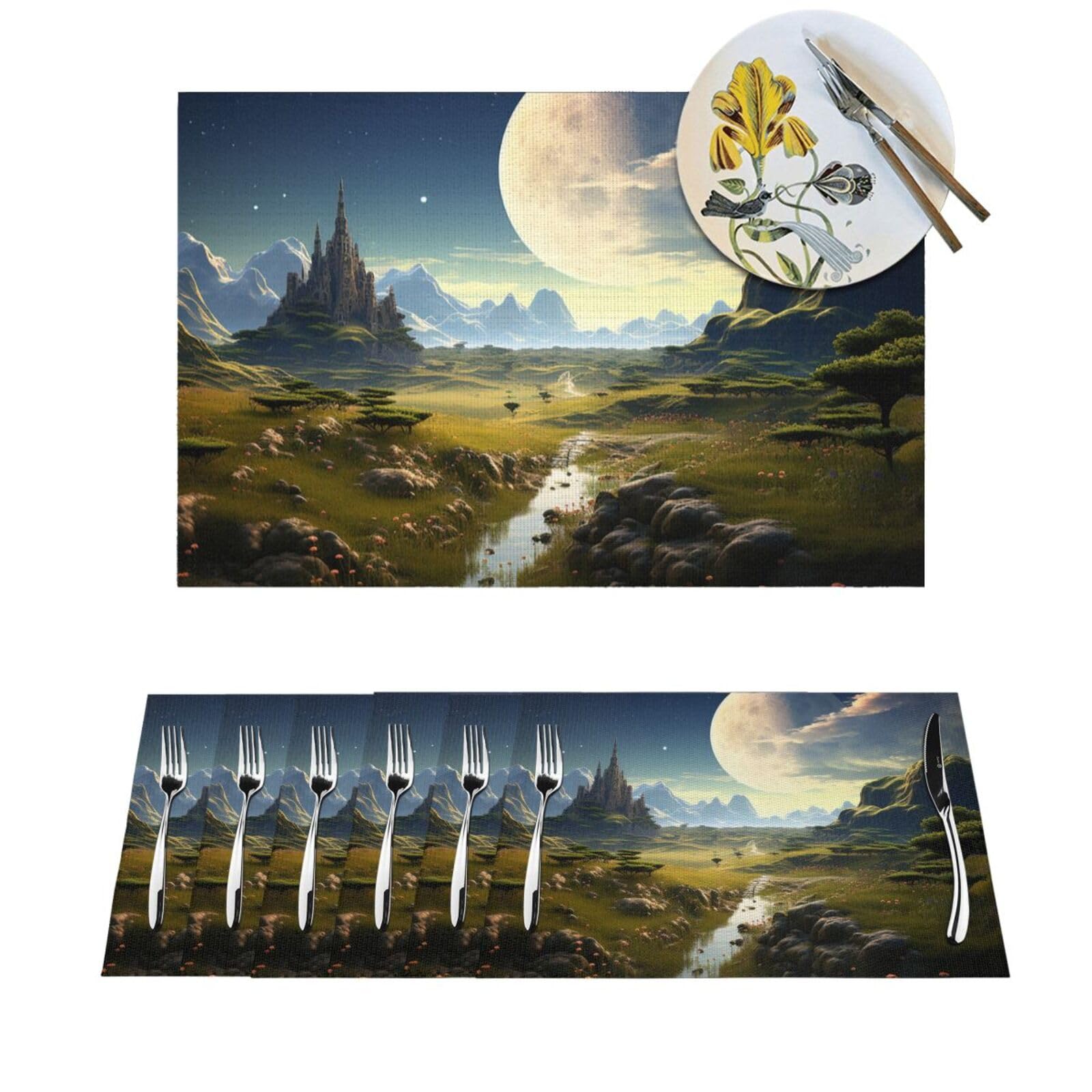 Sets de table PVC tissé anti-taches et protecteurs pour votre table de cuisine de fête