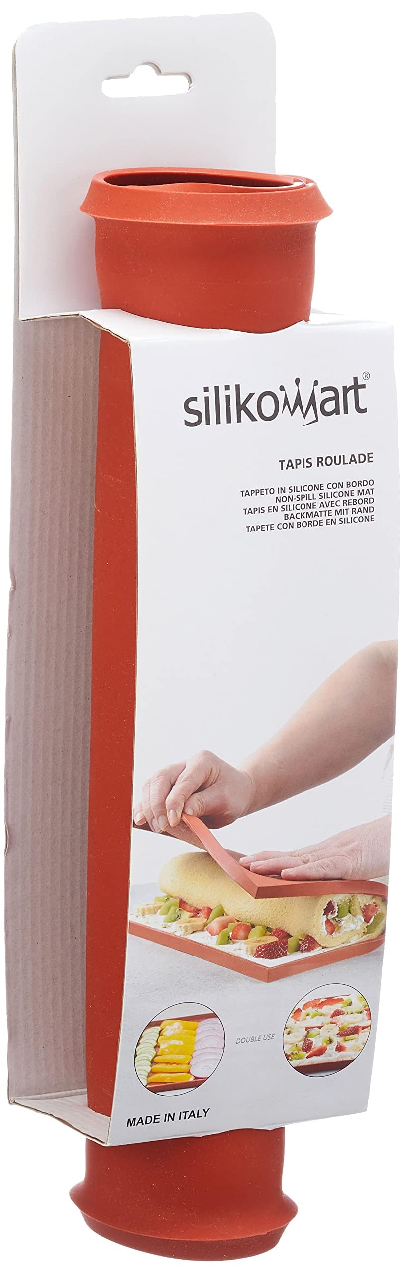 silikomart | Tappetino in Silicone TAPIS ROULADE, Antiaderente, Confezione da 3 Tappetini per Dolci, 325 x 325 mm, h 10 mm, Made in Italy