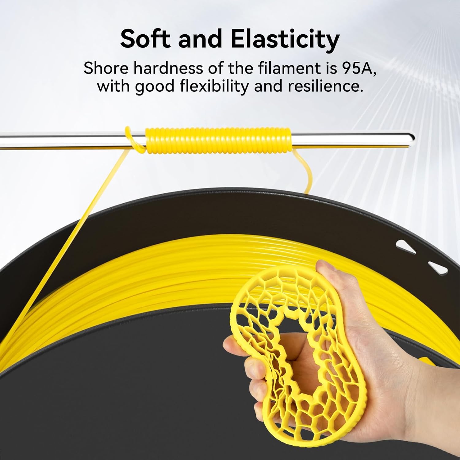 kexcelled High Speed TPU Filament 1.75mm,Olive Green TPU 95A HF Flexible Soft 3D Printer Filament,1 kg Spool (2.2lbs), Excellent Elasticity,Fit Most 3D FDM Printers
