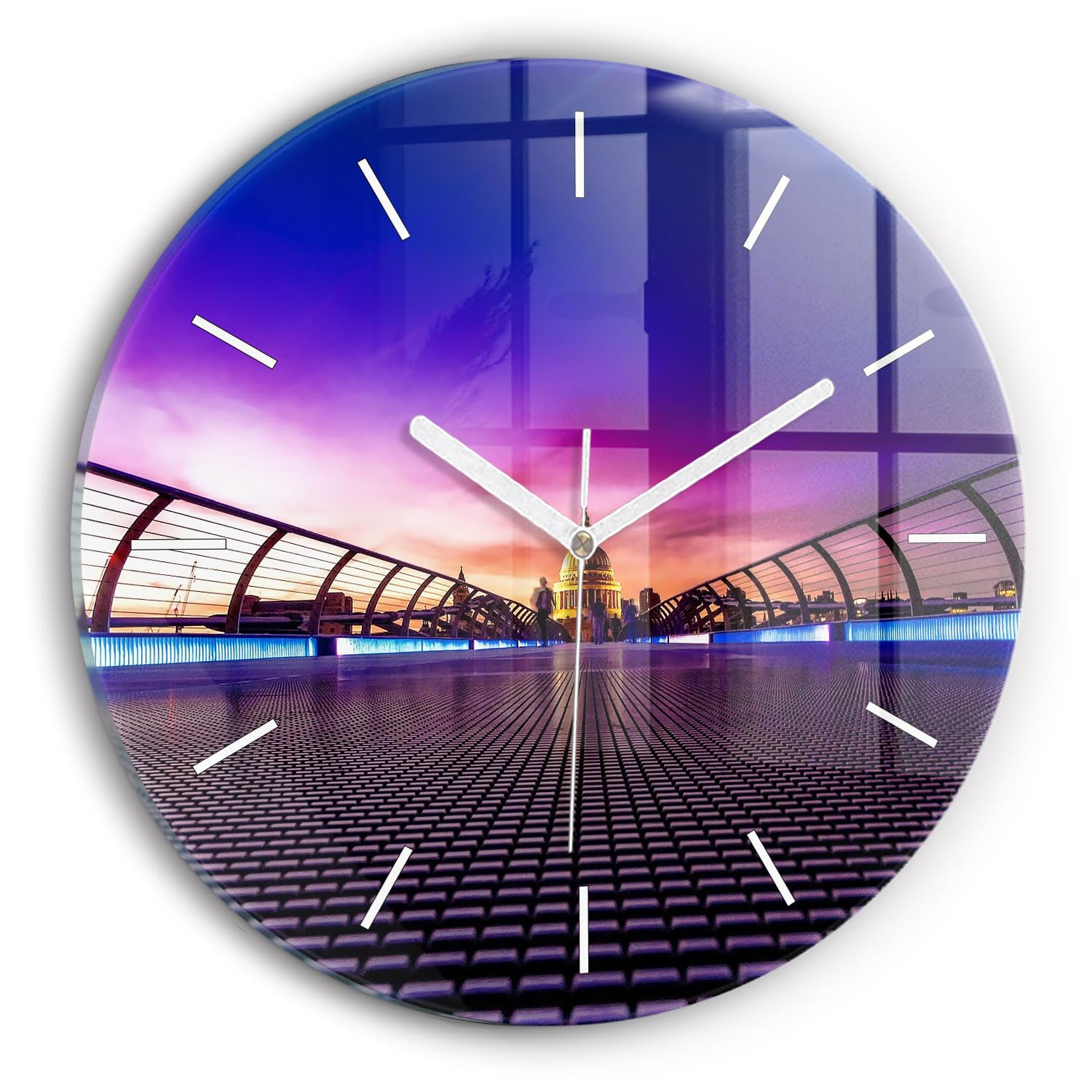 Horloge en Verre Silencieuse Wallfluent 30 cm - Finie la Nuisance du Tic-Tac Nocturne