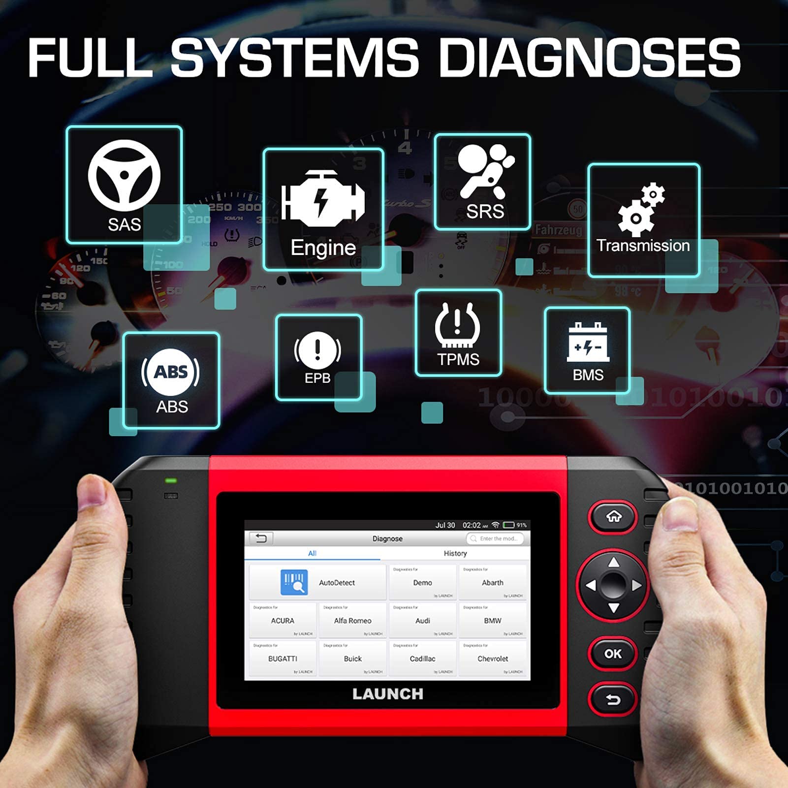 LAUNCH Scanner CRP Touch PRO Elite, OBD2 Scan Tool with All System Diagnoses, 2022 Car Code