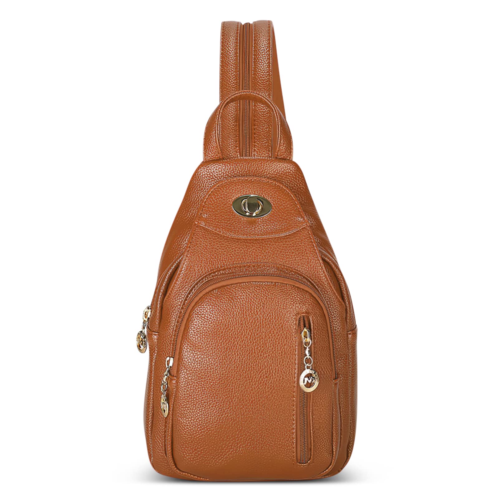 DIRRONAWomen Backpacks Casual Daypacks Anti theft Women's Chest Bag Waterproof Shoulder Bags Handbag PU Leather College Bookbag Work Travel Backpack