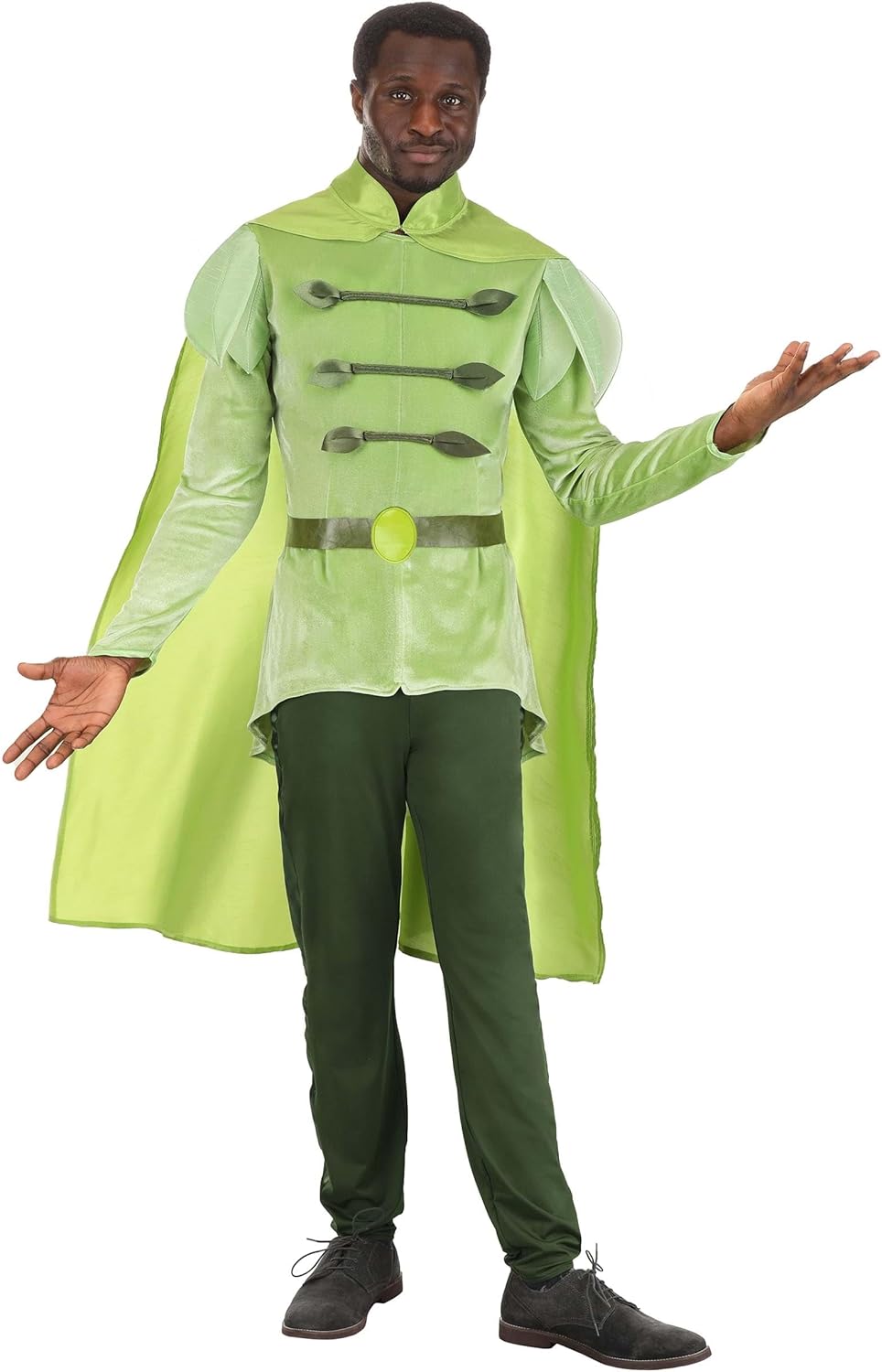 Disney Princess & The Frog Prince Naveen Costume for Men with Tunic, Leggings, Cape & Belt - Officially Licensed