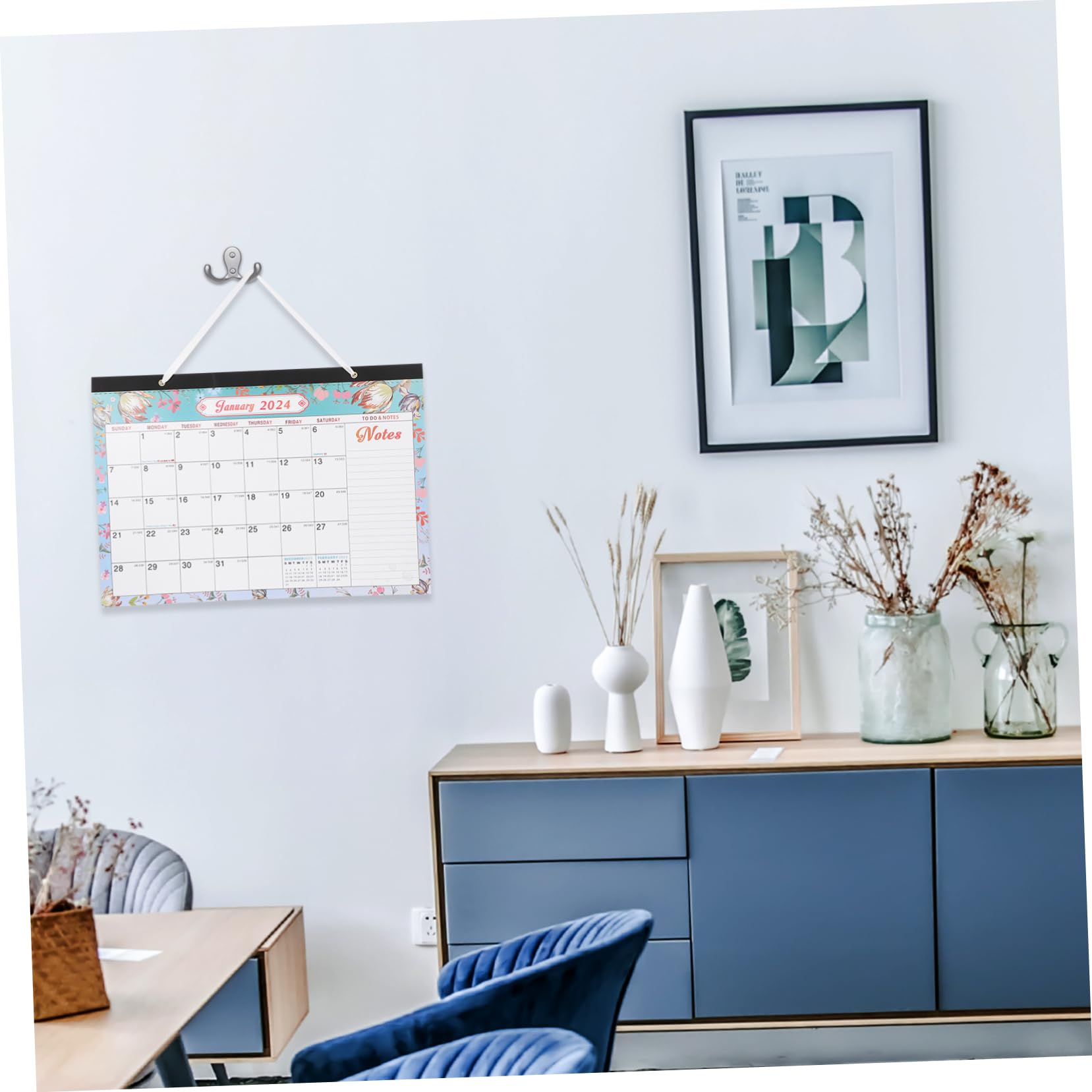 TEHAUX 4stücke Monatlicher Wandkalender Stabiler Kalender Für Familie Mit Feiertagen Einfacher Planung Und Notizen Hängender Englischer Terminplaner Für Zuhause Und Büro
