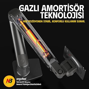 North Bayou NB F80 Ergonomic Profosyonel 17-32inch Monitör Standı 2026 Versiyon