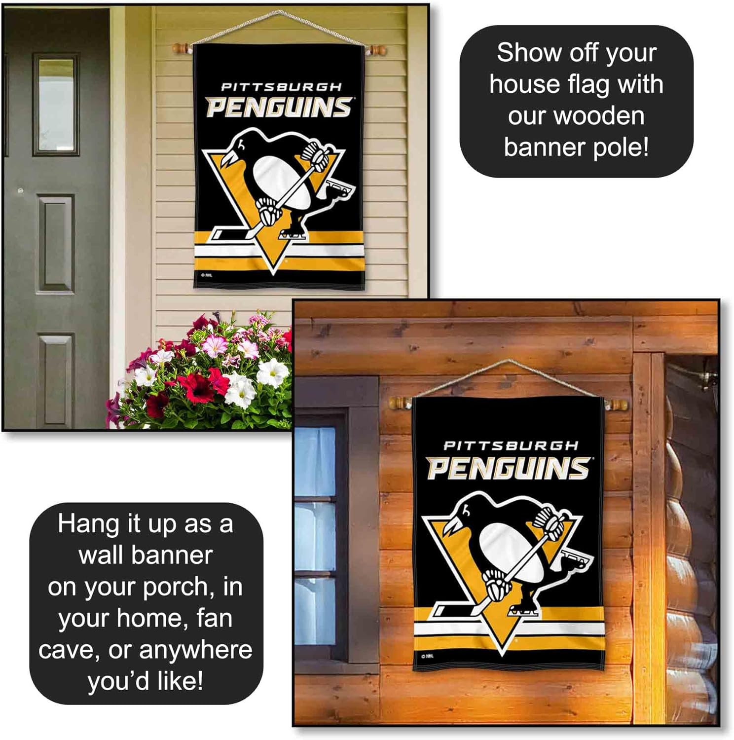 Pittsburgh Penguins Two Sided House Flag - Image 5