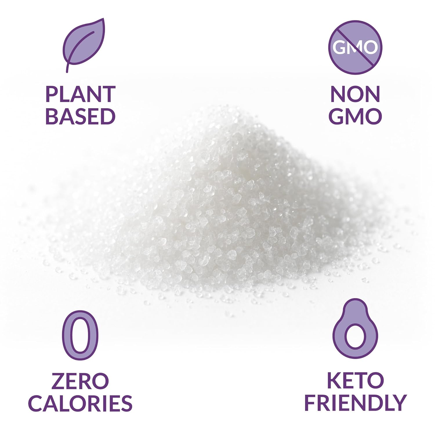 Roots Circle Allulose Plant Based Sweetener - Zero Calorie Sugar Alternative for Baking & Beverages - All-Natural - Kosher, Non-GMO, Gluten-Free (25 ounces (Pack of 2)