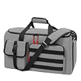 Garment Duffle Bags for Travel, HOMQUIET Convertible Garment Duffel Bag, All YKK Zippers Carry On Garment Bags, 2 in 1 Hanging Waterproof Suit Travel Bag with Shoe Compartment, for Men Women, Grey