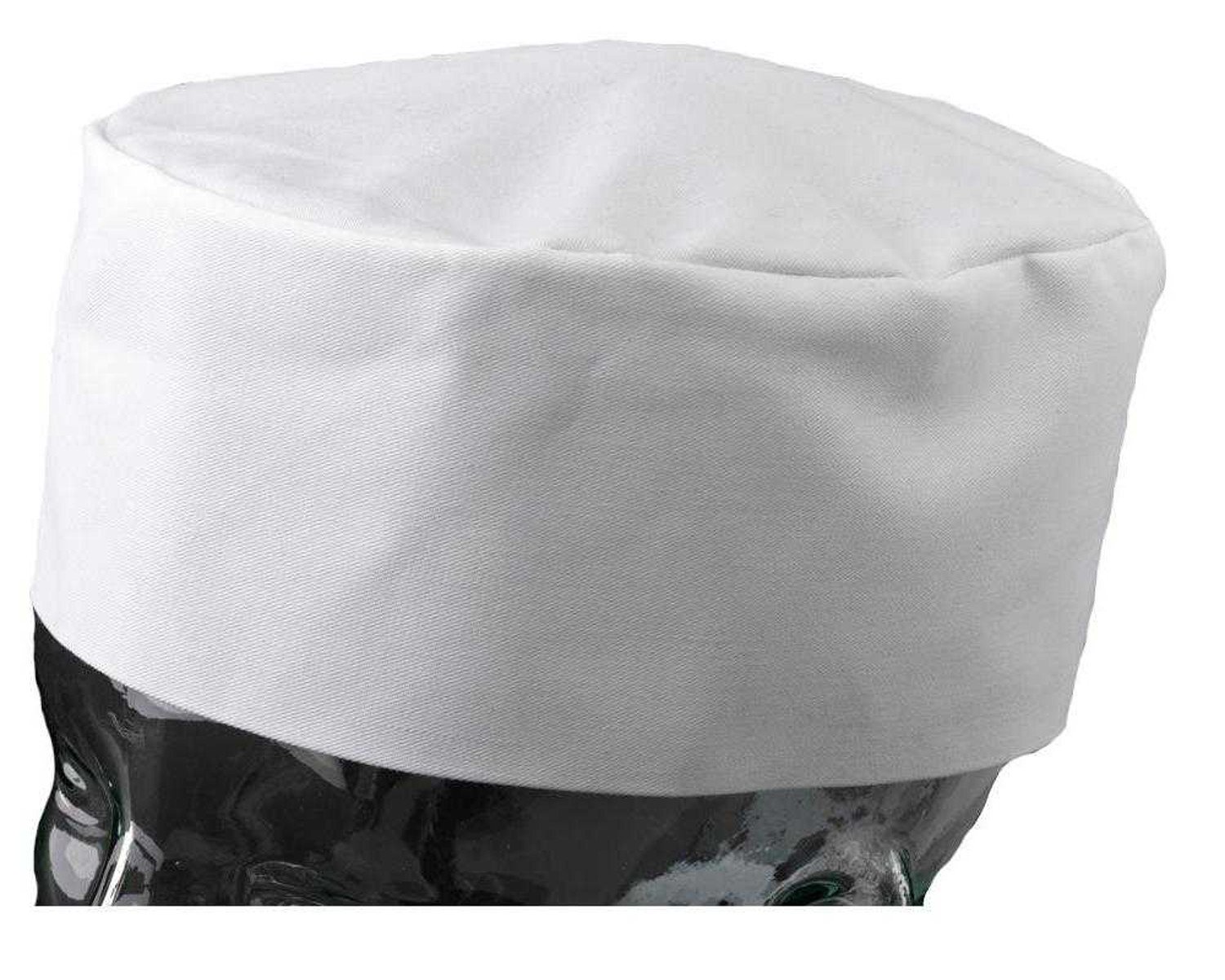 Professional Chefs Skull Cap Kitchen Catering Polycotton Hat - One Size (White)