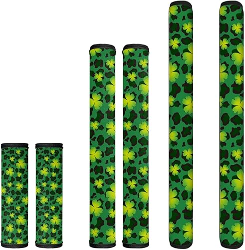Vista 24 de 6 fundas lavables para manijas de puerta de refrigerador, protector antideslizante para nevera, horno, lavavajillas, mantener alejadas de huellas